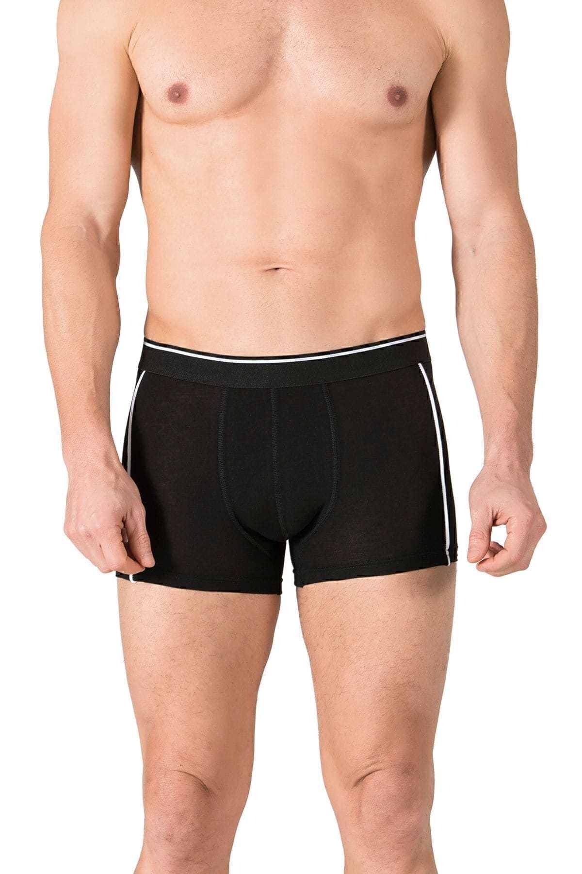 Pamuklu Likralı Esnek Boxer Özkan 11314 - Siyah