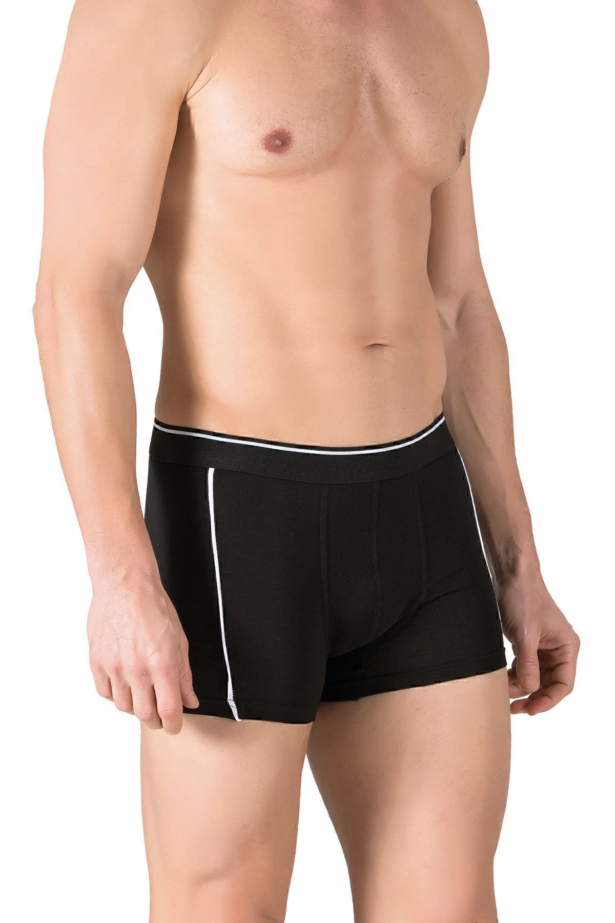 Pamuklu Likralı Esnek Boxer Özkan 11314 - Siyah