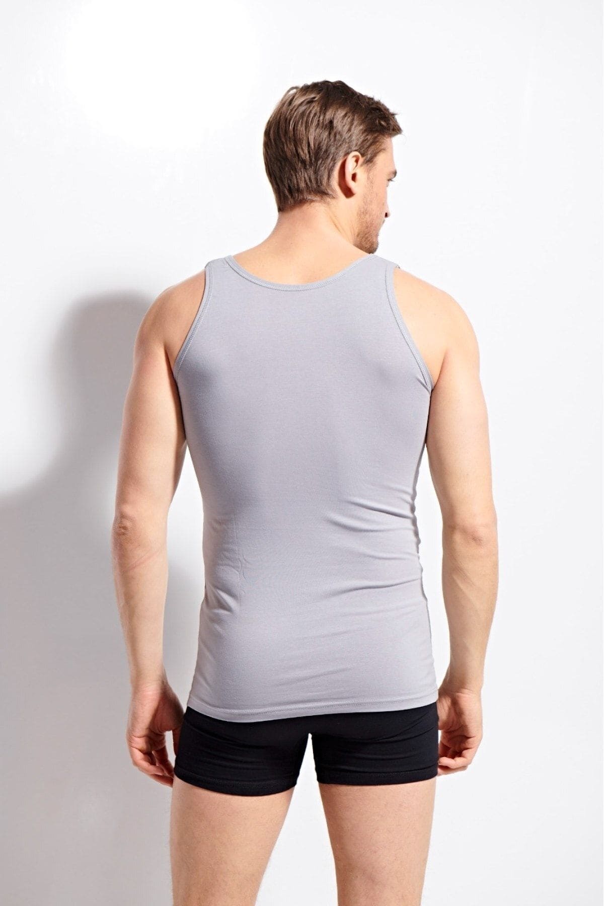 Pamuklu Premium Kalite Erkek Atlet Kolcu 1100 - Gri