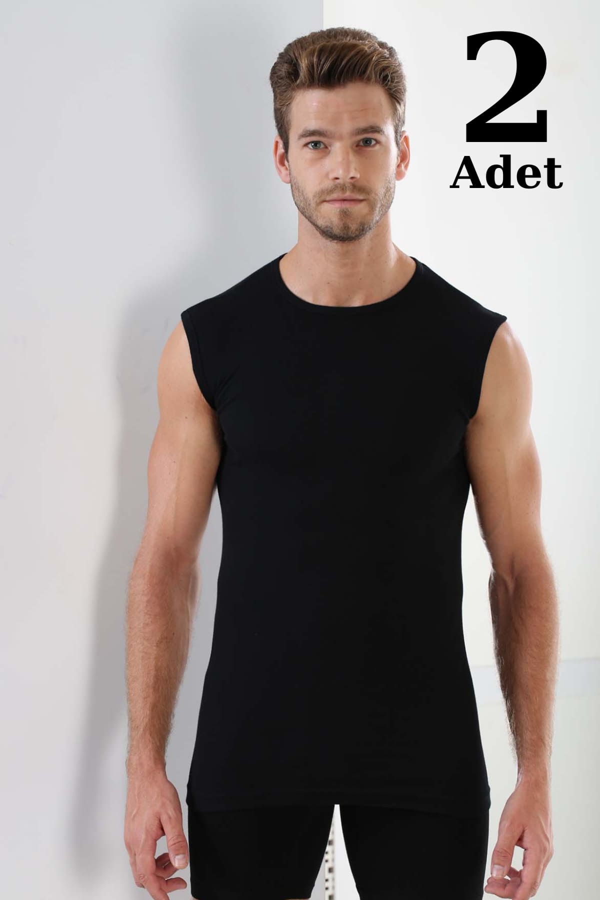 Ribana Kolsuz Siyah Erkek Atlet Arma Yıldız 1110 - Siyah