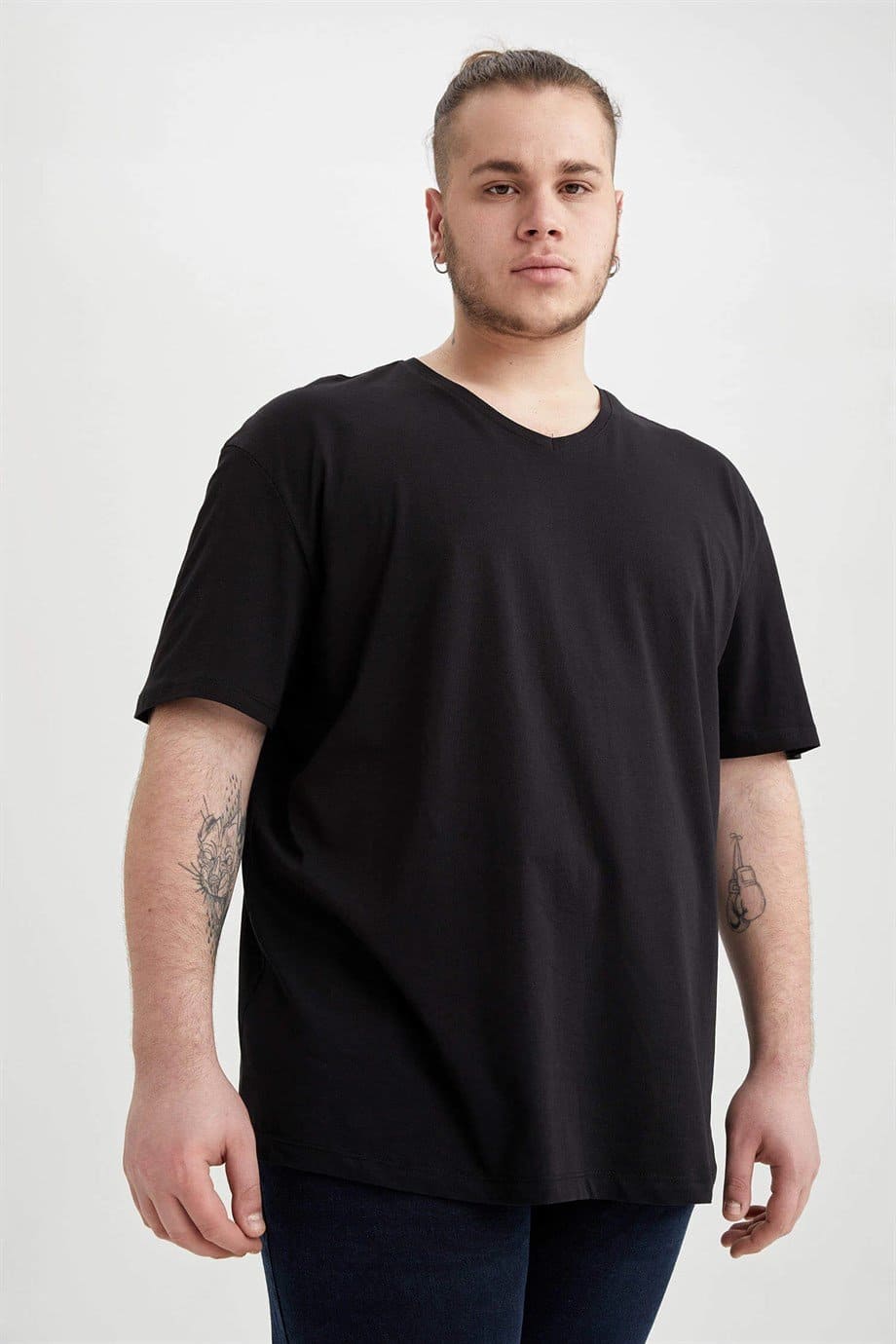 Pamuk Penye Süprem Siyah V Yaka Fanila Arma Yıldız 9160 - Siyah