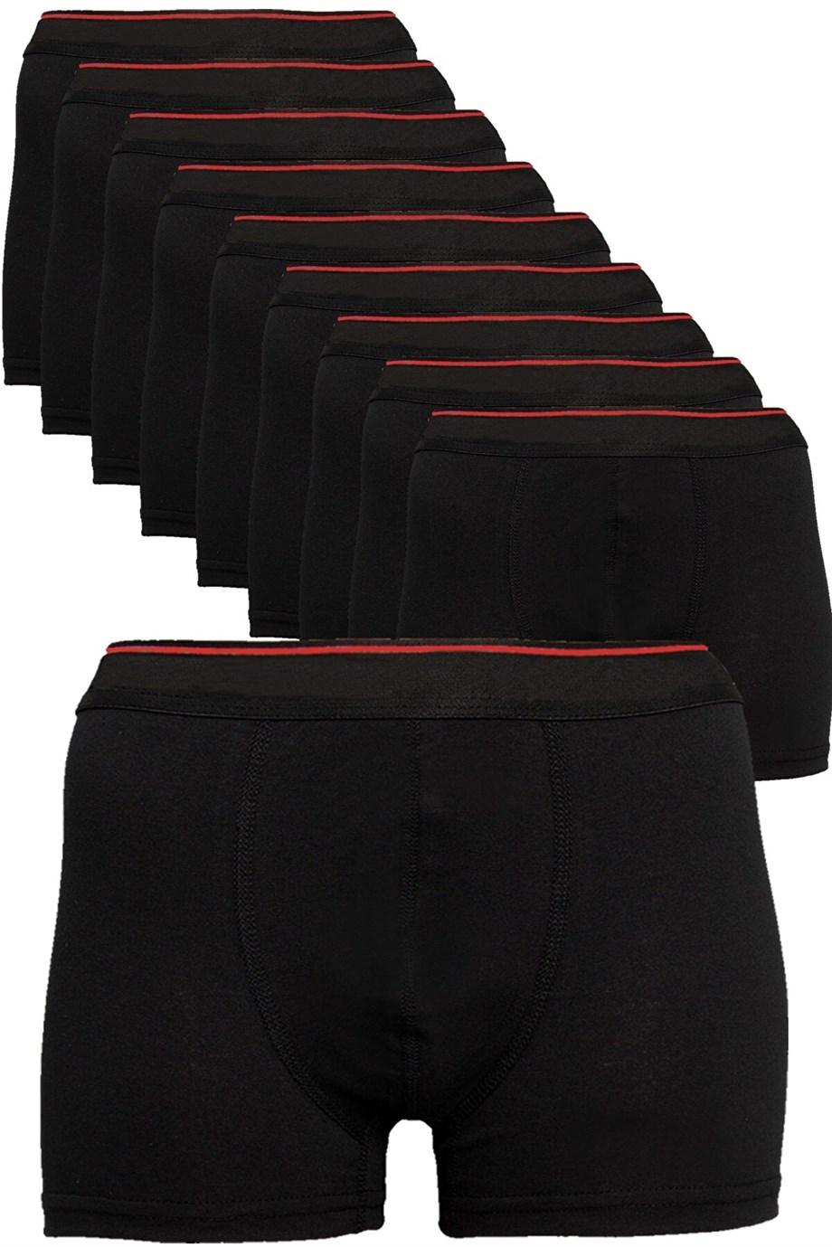 Siyah Düz Dikişli Likralı Boxer Arma Yıldız 1144 - Siyah