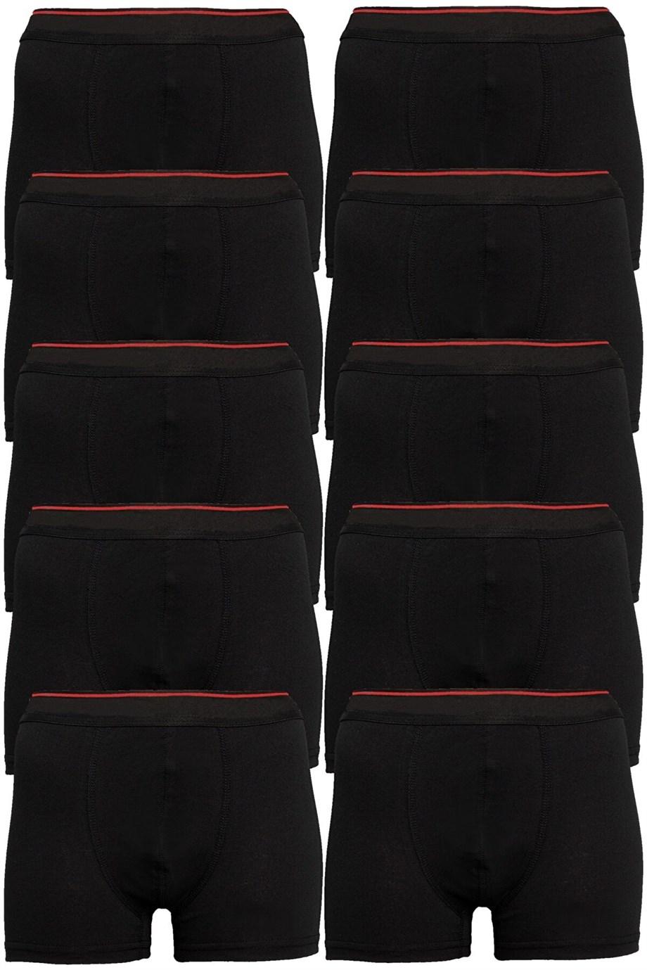 Siyah Düz Dikişli Likralı Boxer Arma Yıldız 1144 - Siyah