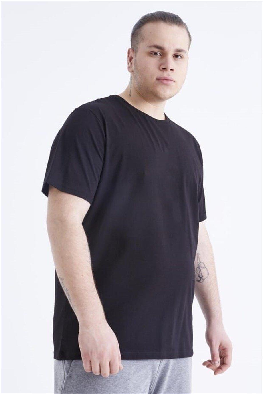 Pamuk Penye Süprem Büyük Beden Atlet Arma Yıldız 9161 - Siyah