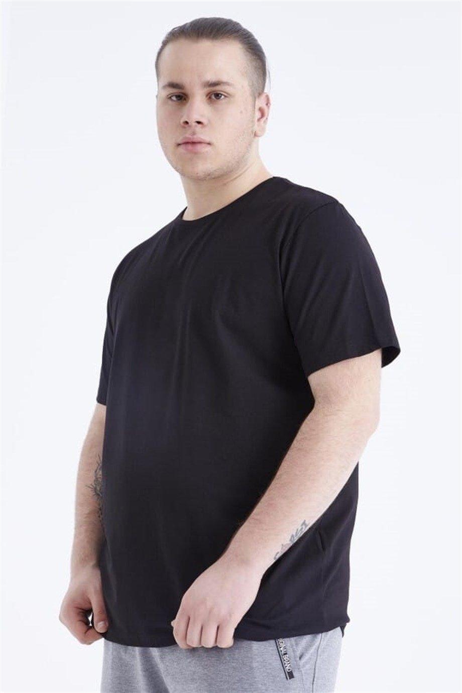 Pamuk Penye Süprem Büyük Beden Atlet Arma Yıldız 9161 - Siyah