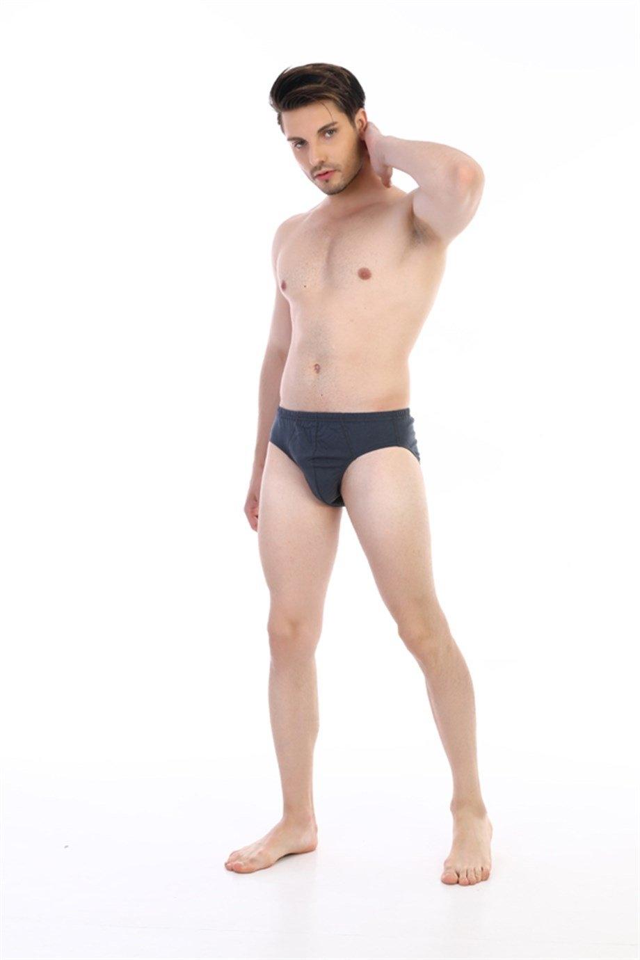 Pamuklu Yüksek Bel Erkek Slip Çift Kaplan 741 - Antrasit