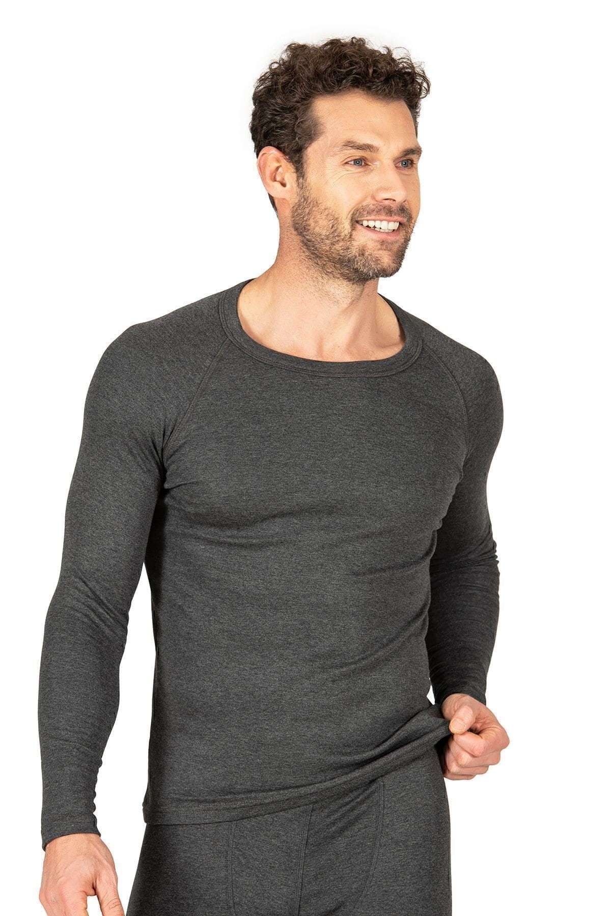 Termal Viskon Uzun Kollu Body Kahverengi Özkan 11317 - Antrasit