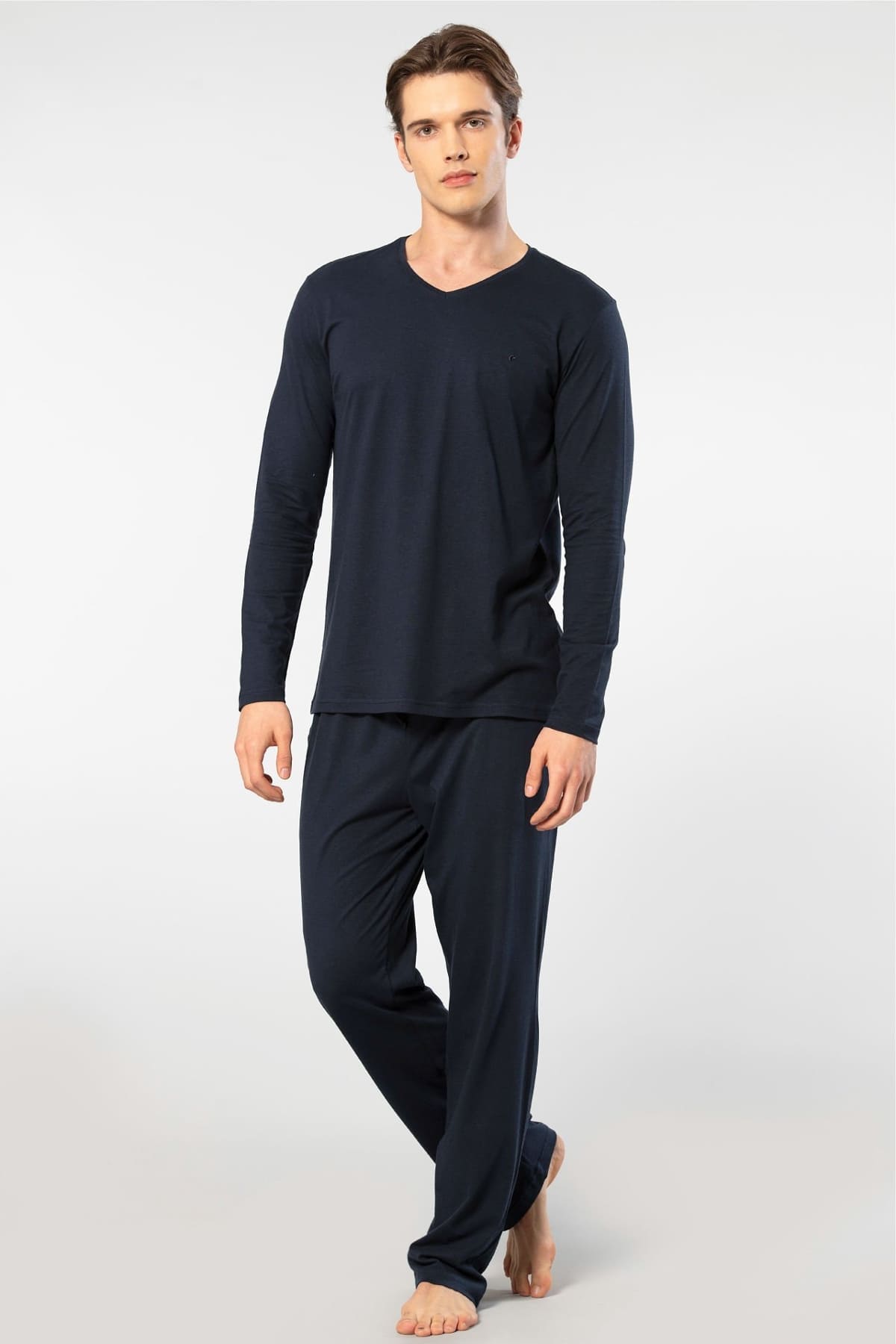 Cacharel Modal Pamuk Uzun Kollu Pijama Takımı Cacharel 2237