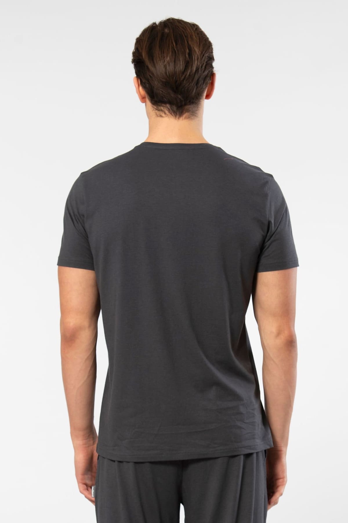 Modal Pamuk V Yaka Rahat Kesim Erkek T-shirt Cacharel 2170 - Antrasit