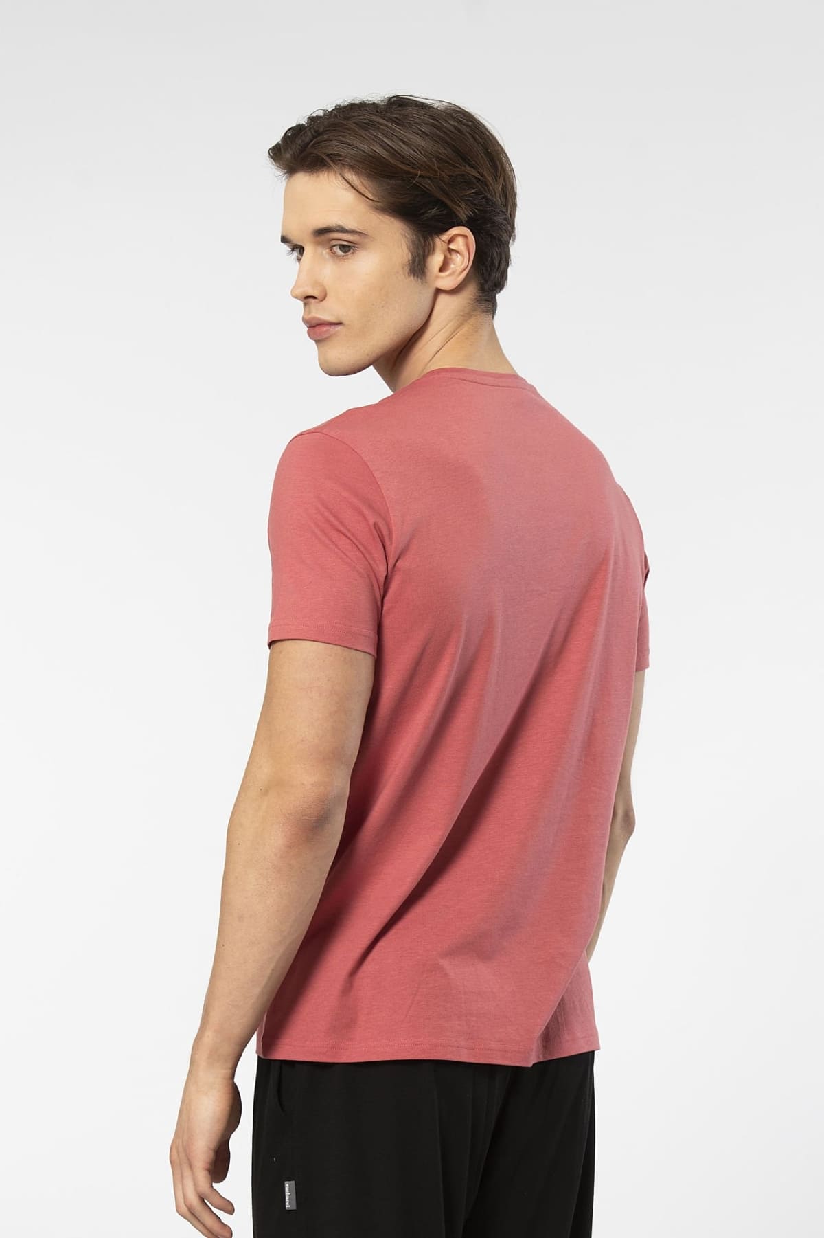 Cacharel V Yaka Kısa Kollu Modal Pamuk T-shirt Cacharel 2170 - Görsel 3