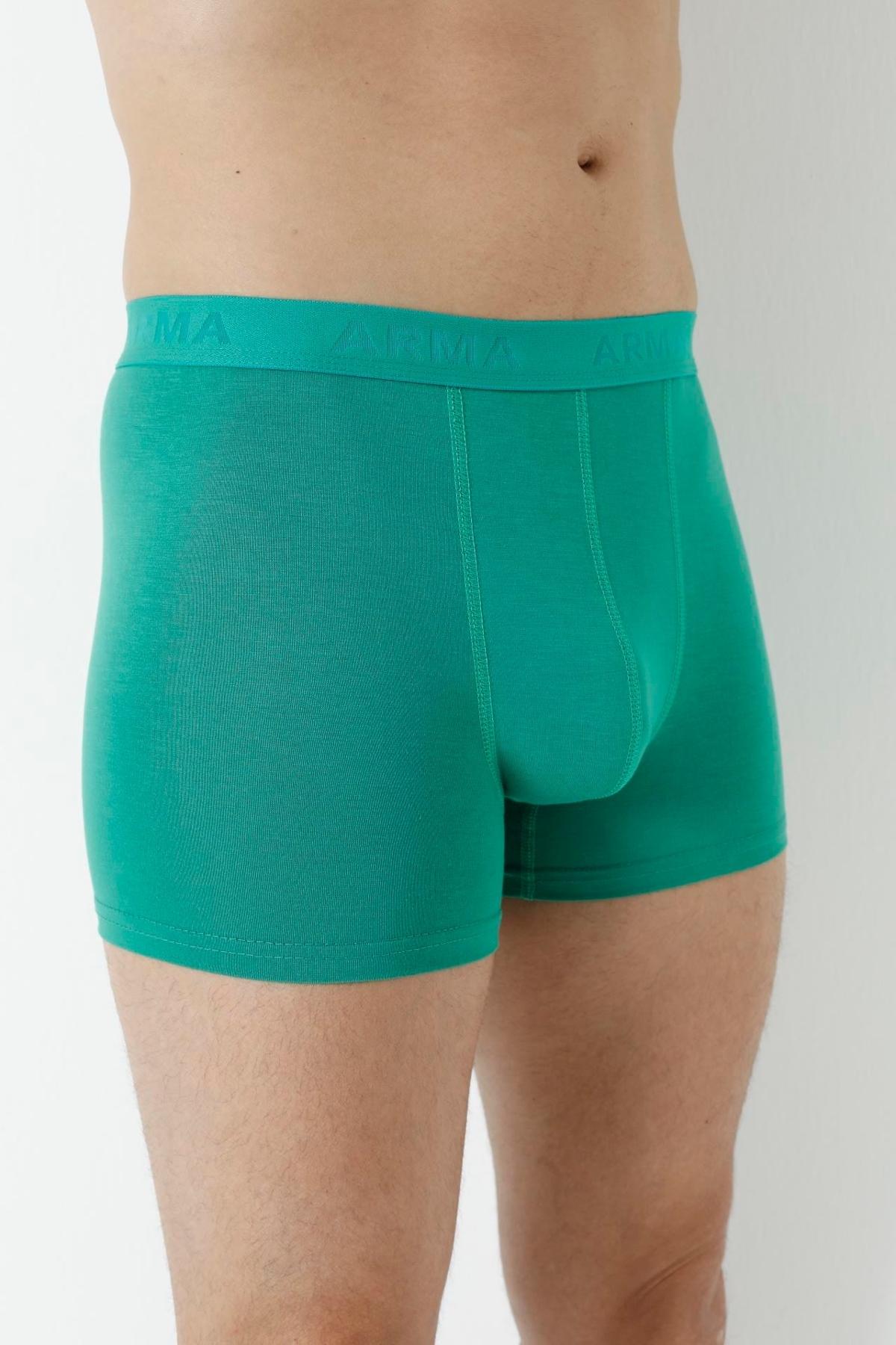 Bambu Kumaşlı Esnek Bel Boxer 3'lü Paket Arma Yıldız 1172 - Yeşil