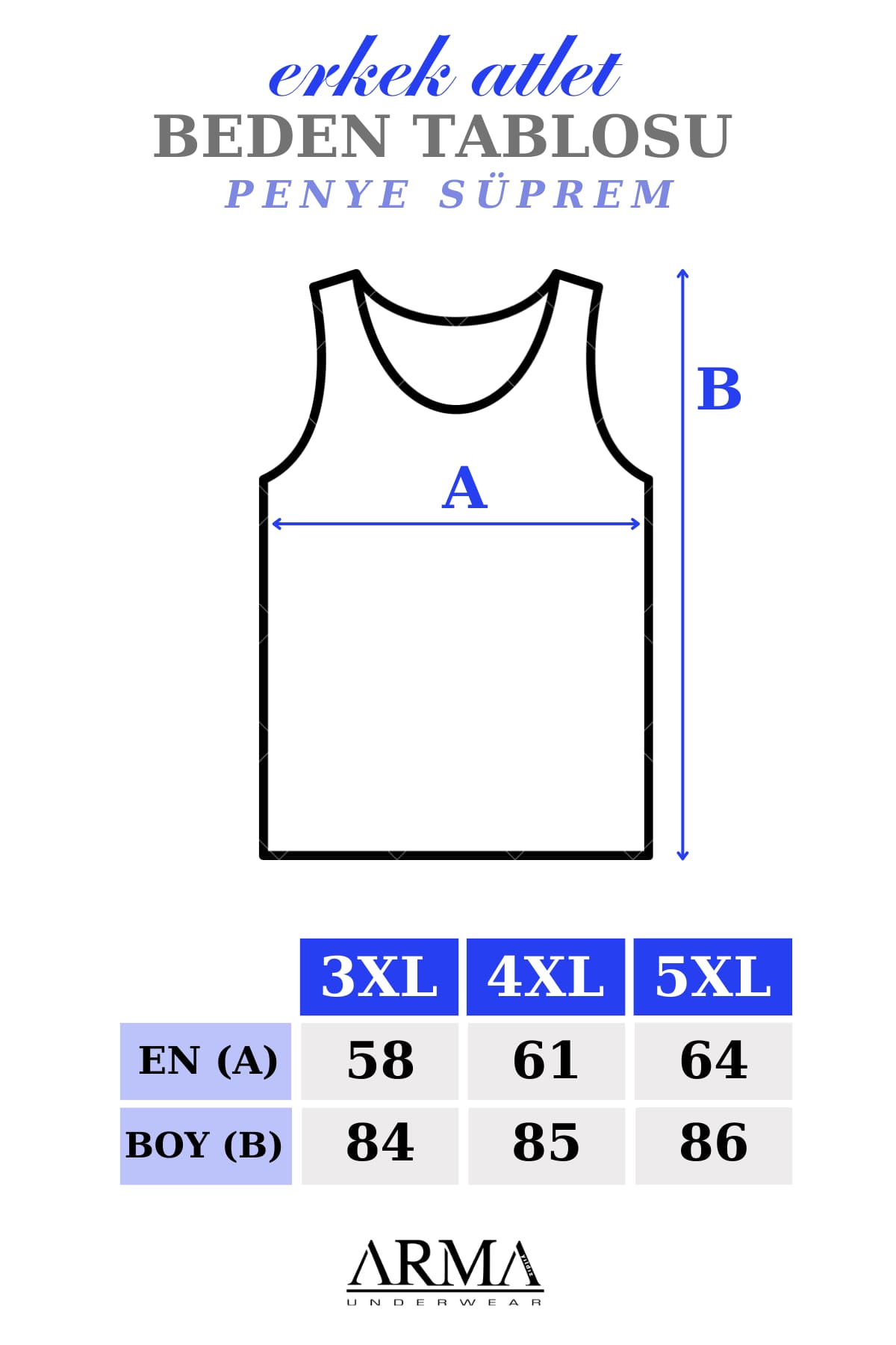 Pamuklu Uzun Boy Büyük Beden Atlet Arma Yıldız 1142 - Gri