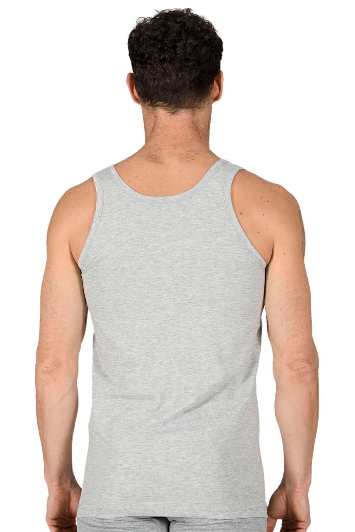 Pamuklu Esnek Kalın Askılı Erkek Atlet Özkan 11407 - Gri