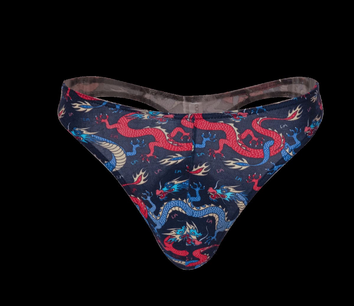 Renkli Ejderha Desenli Erkek String Doreanse 1200 - Lacivert