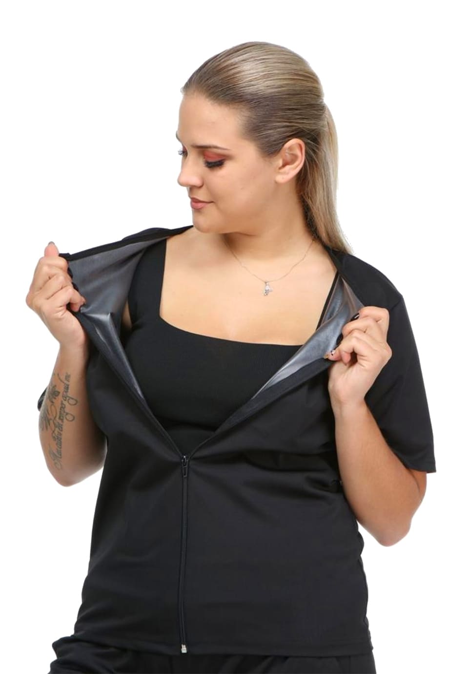 Pera Fitol Fermuarlı Termal Sauna Takım Kadın Spor Giyimi Pera Fitol 9003