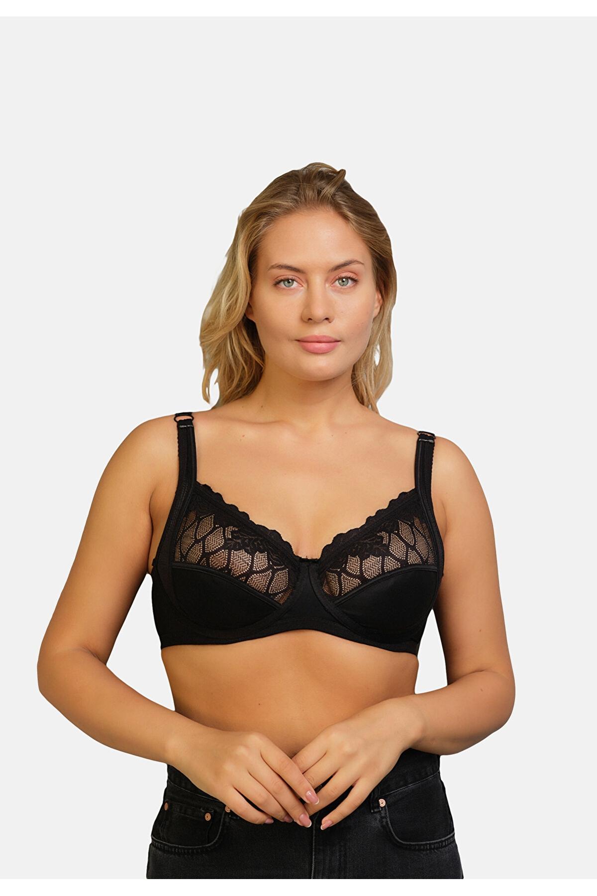 Dantel Detaylı Toparlayıcı Sütyen Eros 360 - Siyah