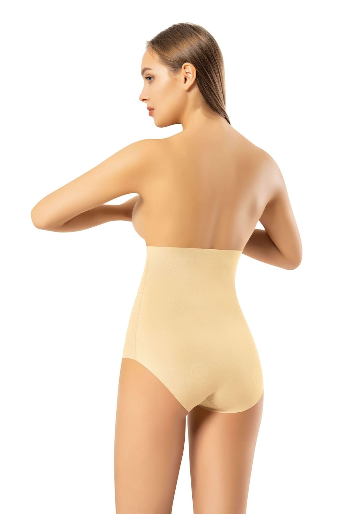 Yüksek Bel Silikonlu Korse Kadın Flex Fit 6001 - Ten