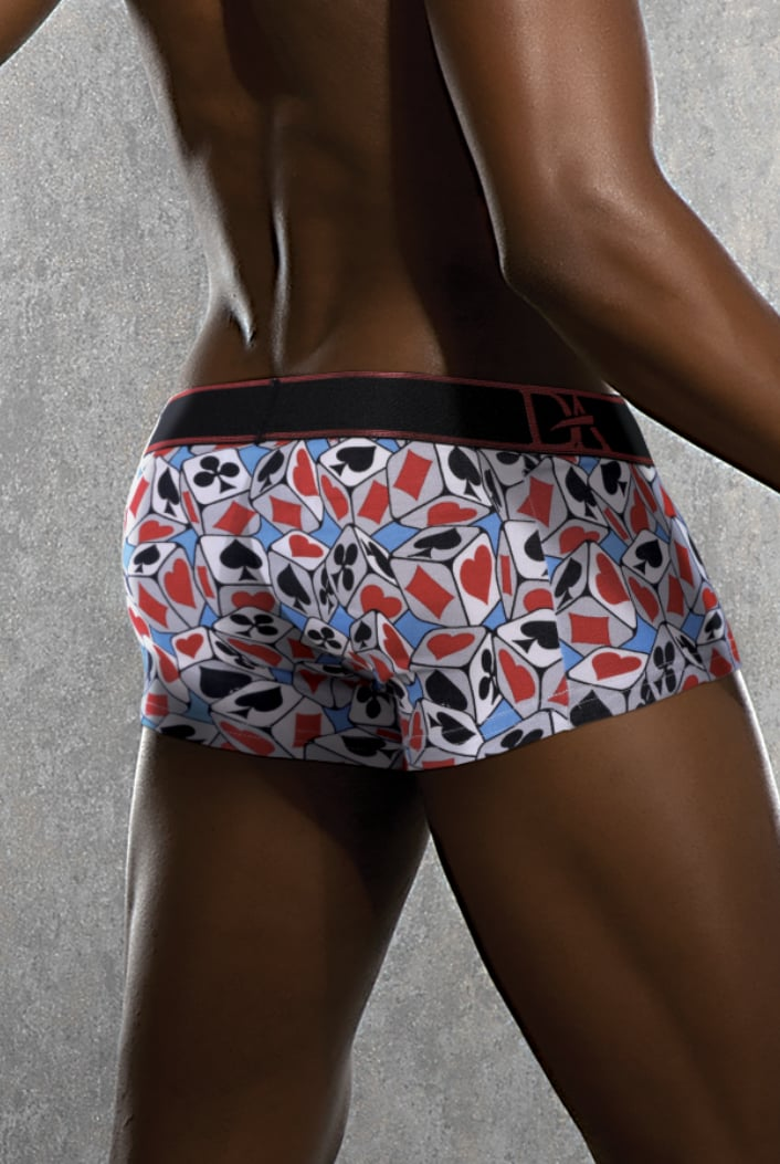 Geniş Bel Latikli İskambil Zar Desenli Mini Boxer Doreanse 1769 - Mavi