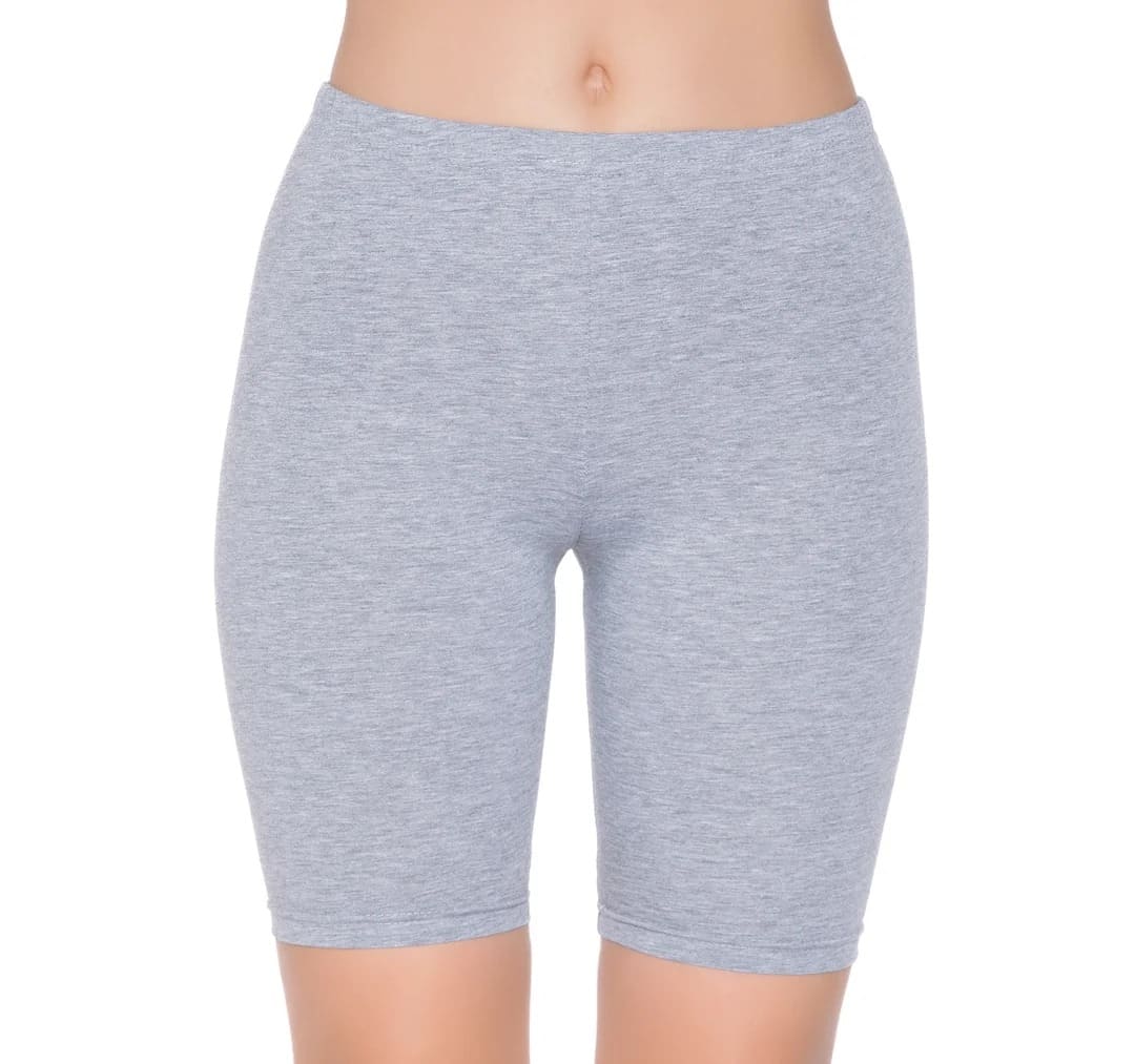 Likralı Yüksek Bel Dizüstü Tayt Bej Yıldız 3613 - Gri