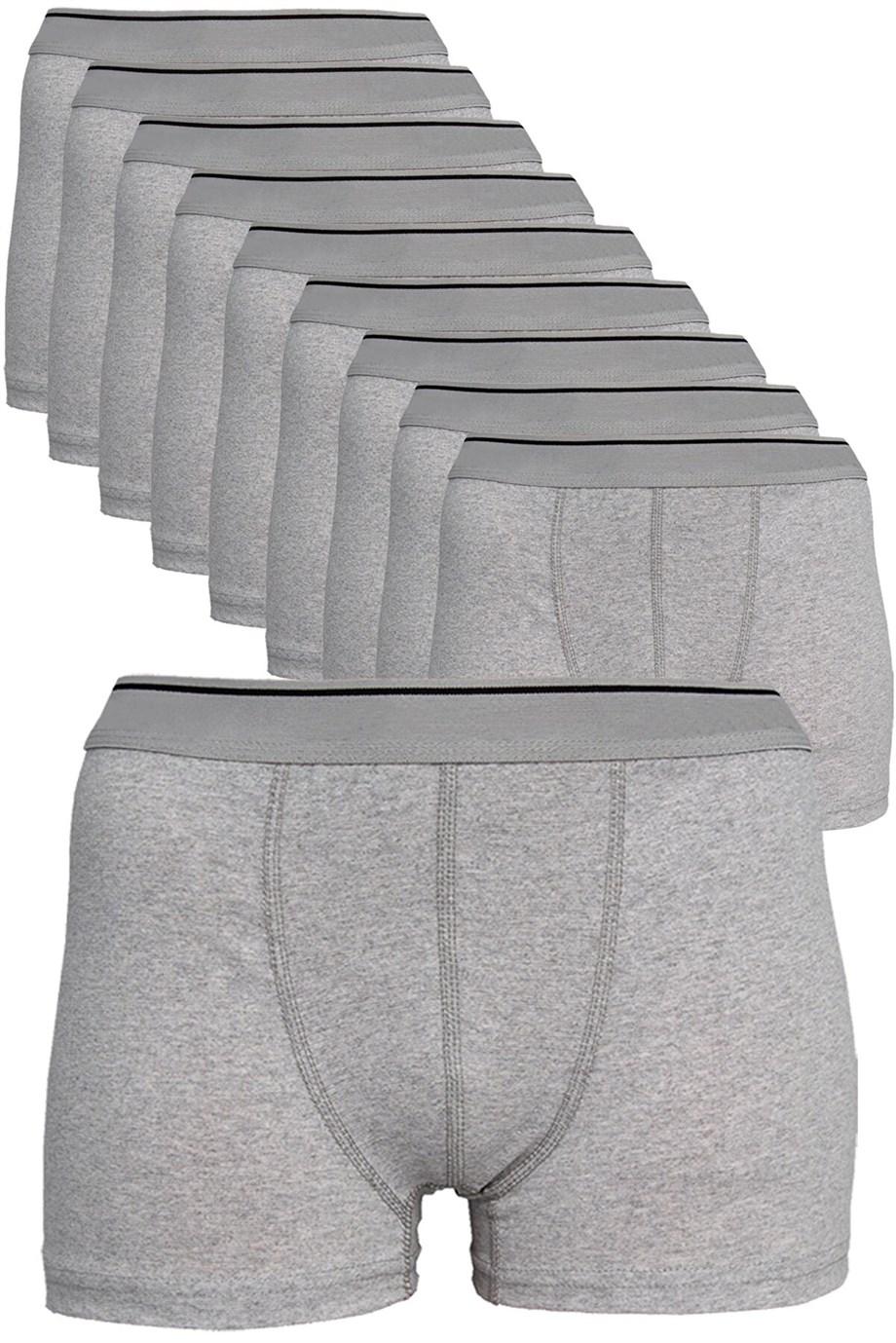 Pamuklu Esnek Bel Lastiği Gri Boxer Arma Yıldız 9177 - Gri