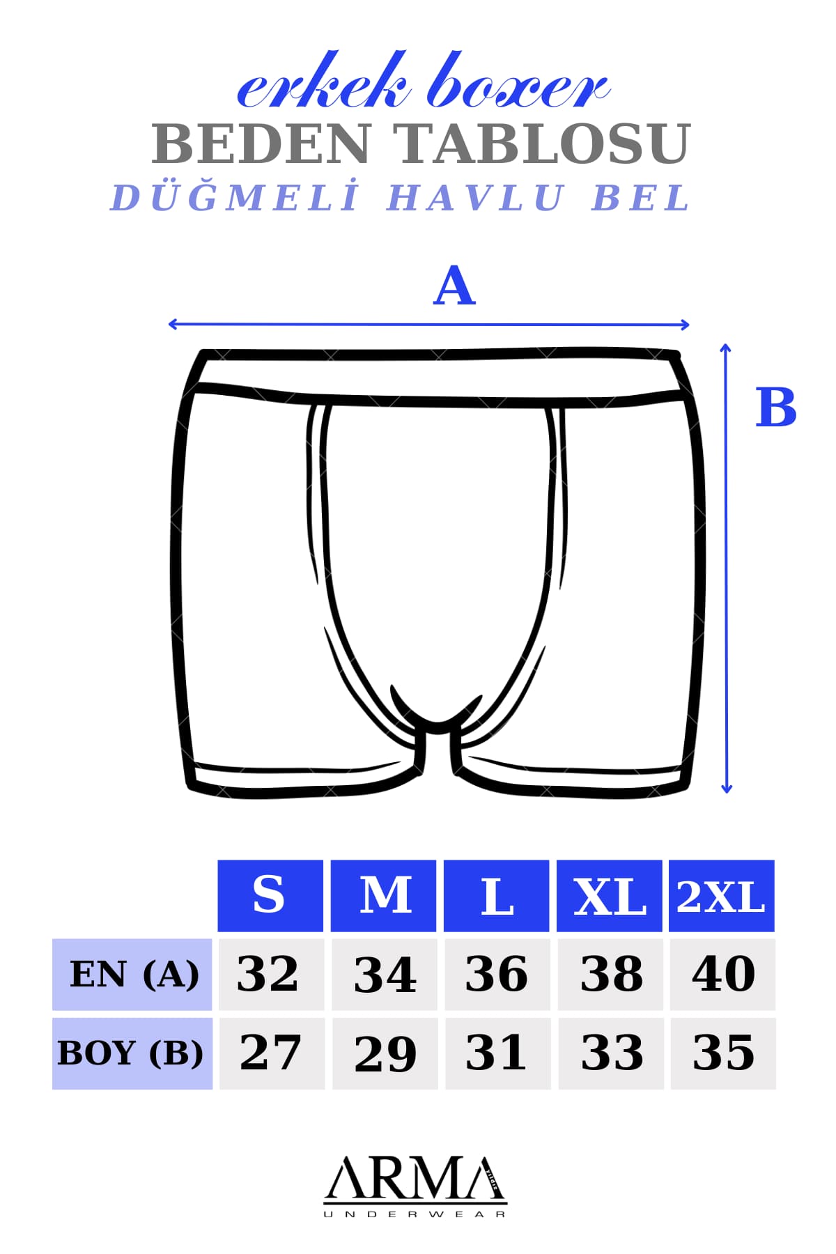 Pamuklu Esnek Bel Boxer 4'lü Paket Arma Yıldız 1140 - Gri