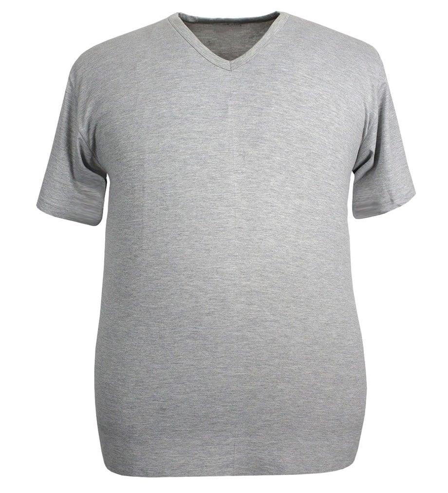 Pamuklu Büyük Beden V Yaka Atlet Arma Yıldız 9160 - Gri