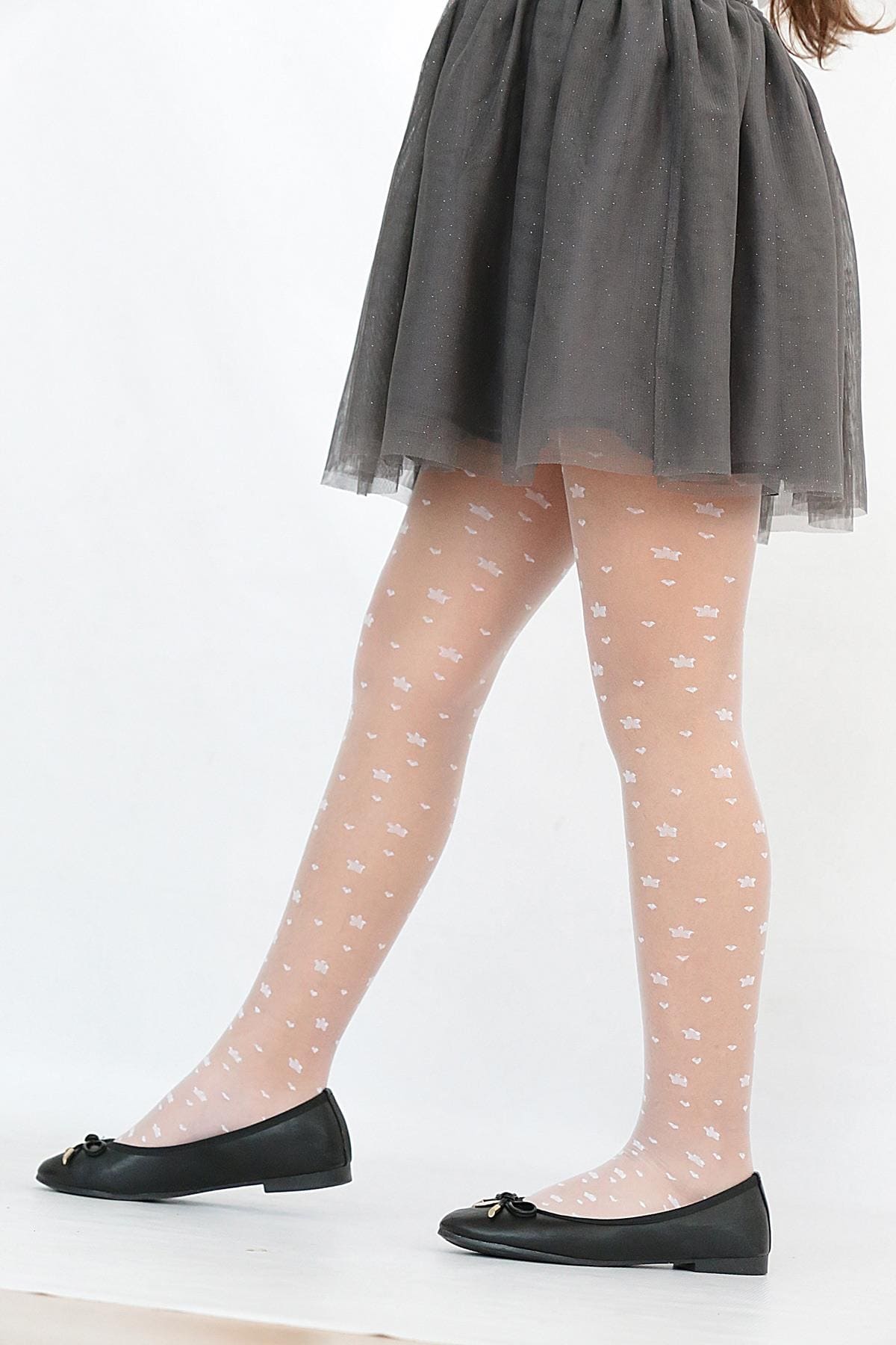 Kaydırmaz Tabanlı Çocuk Külotlu Çorap Daymod 2125150 - Kemik