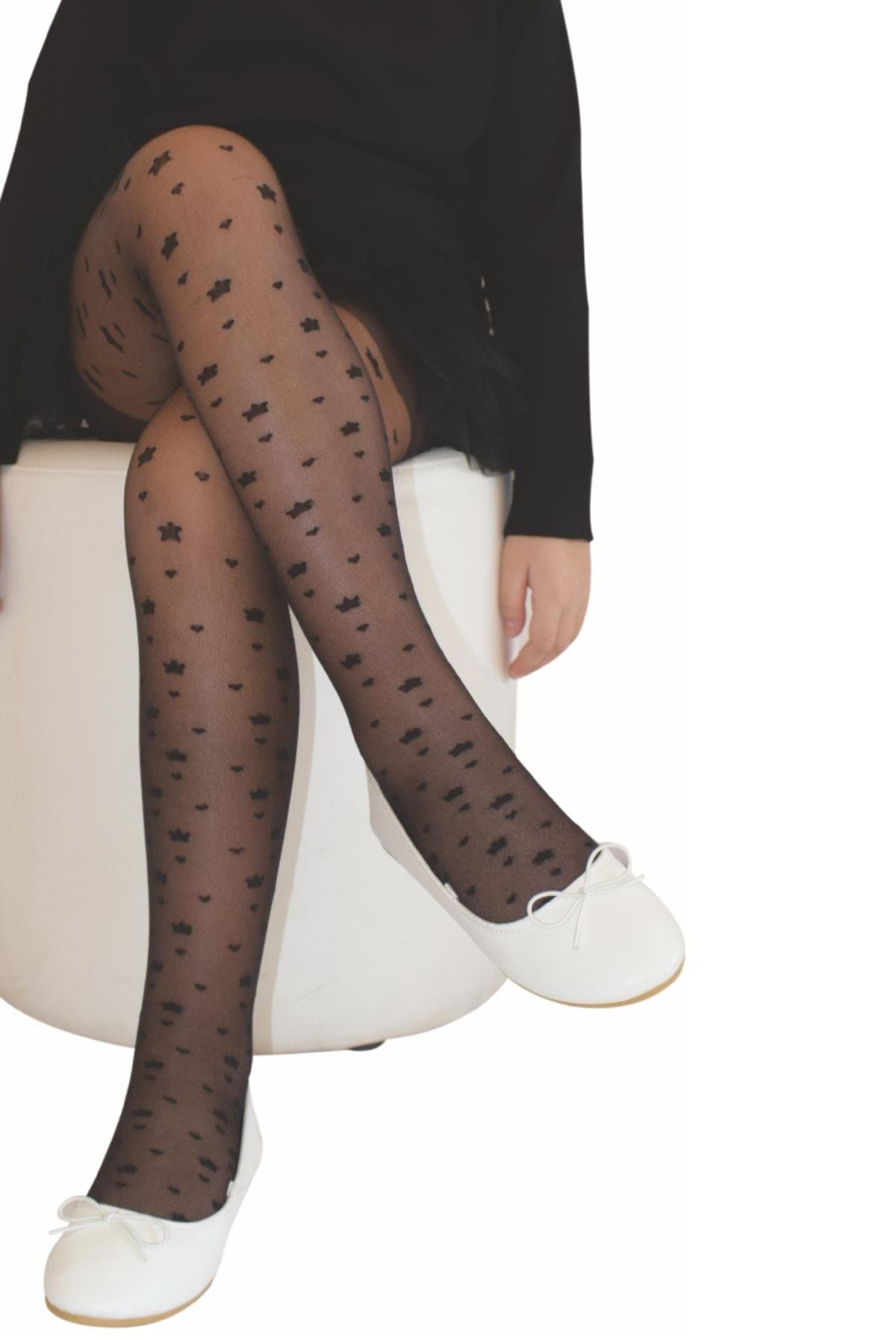 Kaydırmaz Tabanlı Pamuklu Çocuk Külotlu Çorap Daymod 2125150 - Siyah