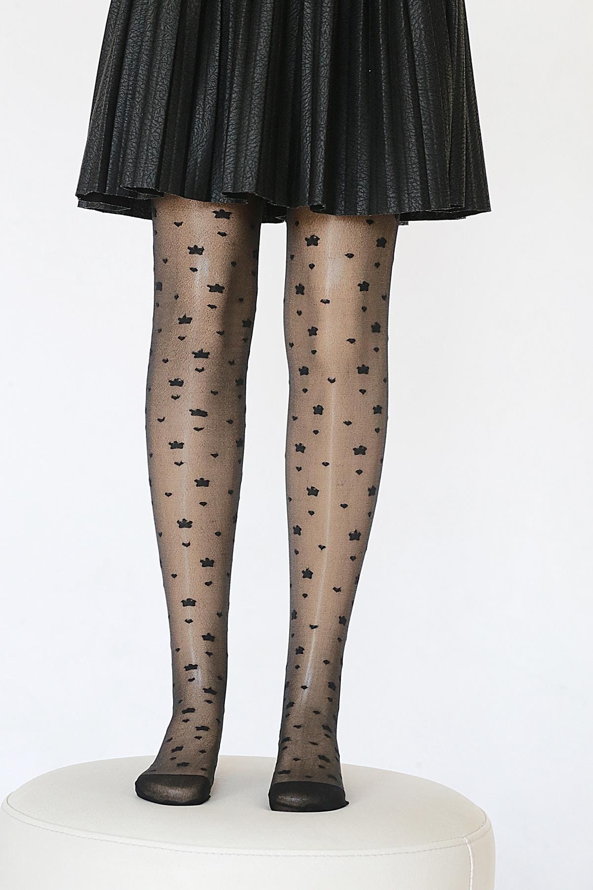 Kaydırmaz Tabanlı Pamuklu Çocuk Külotlu Çorap Daymod 2125150 - Siyah