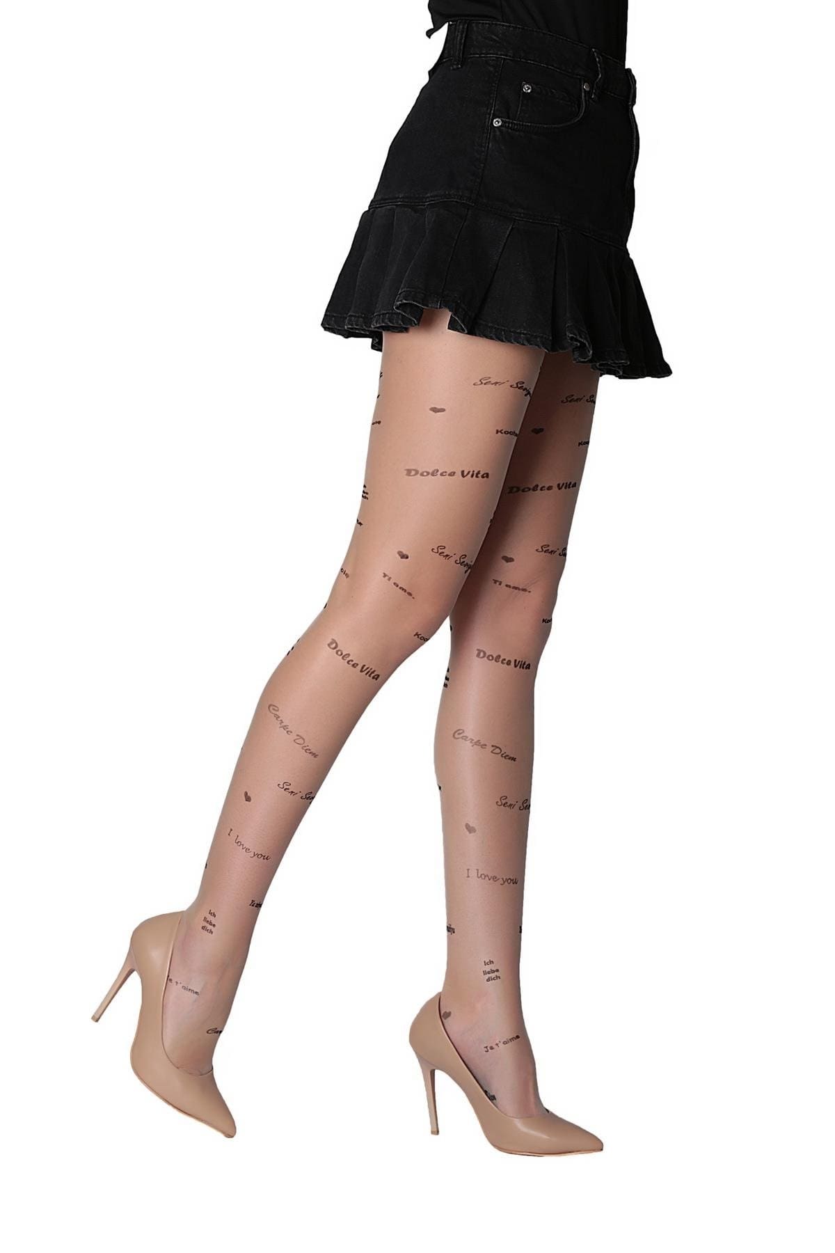 Düşük Denye Kadın Külotlu Çorap Daymod 1125027 - Ten