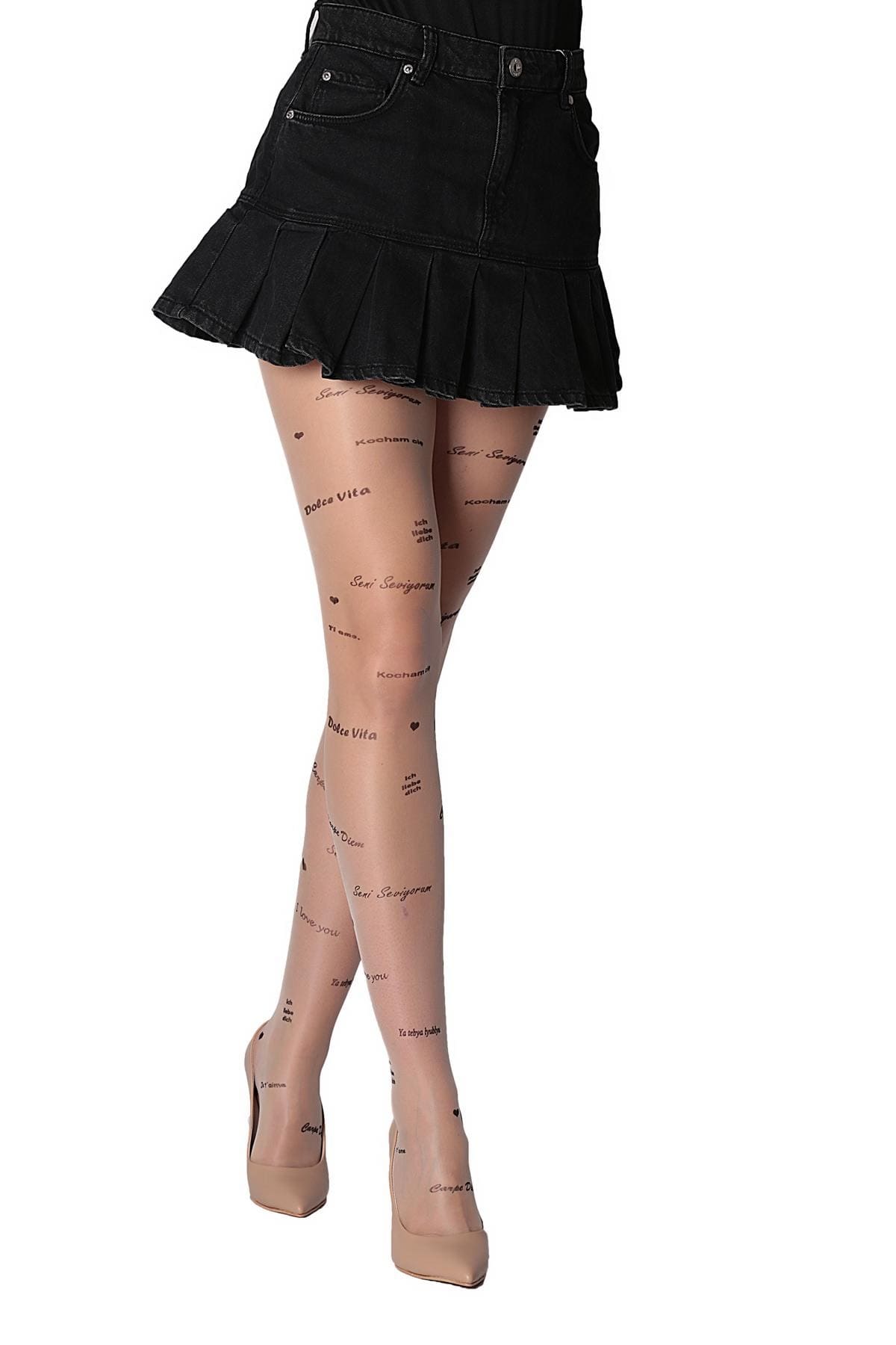 Düşük Denye Kadın Külotlu Çorap Daymod 1125027 - Ten