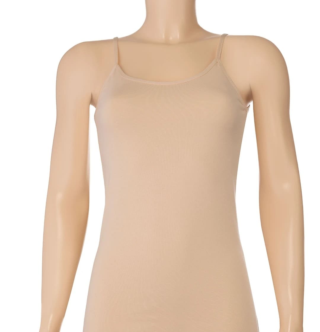 Likralı İnce İp Askılı Kadın Atlet Siyah Yıldız 2172 - Ten