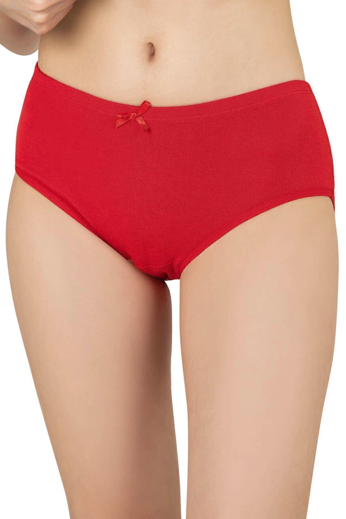 Pamuklu Esnek Yüksek Bel Bato Külot Özkan 0305 - Kırmızı