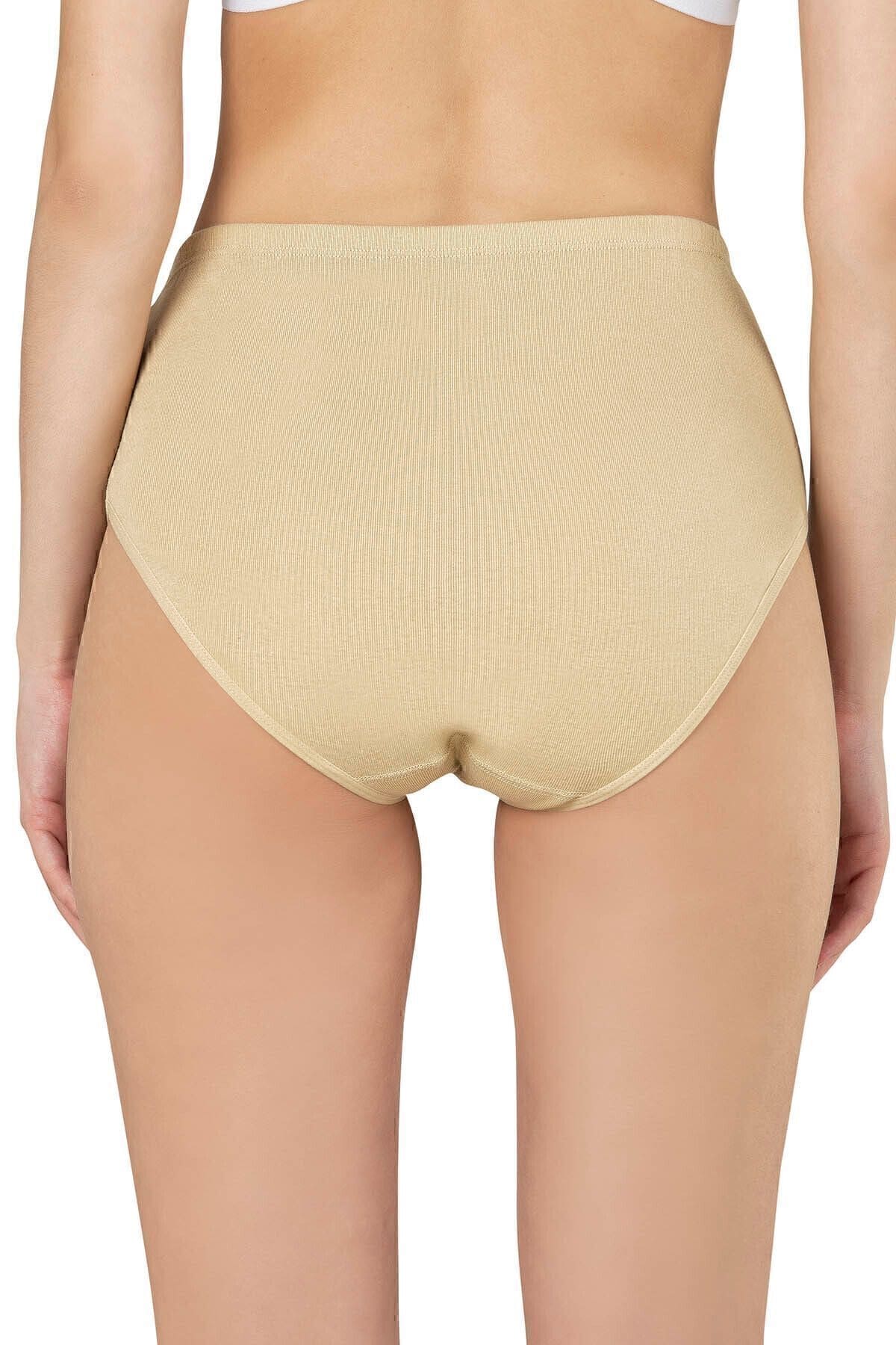 Pamuklu Esnek Yüksek Bel Bato Külot Özkan 0305 - Ten