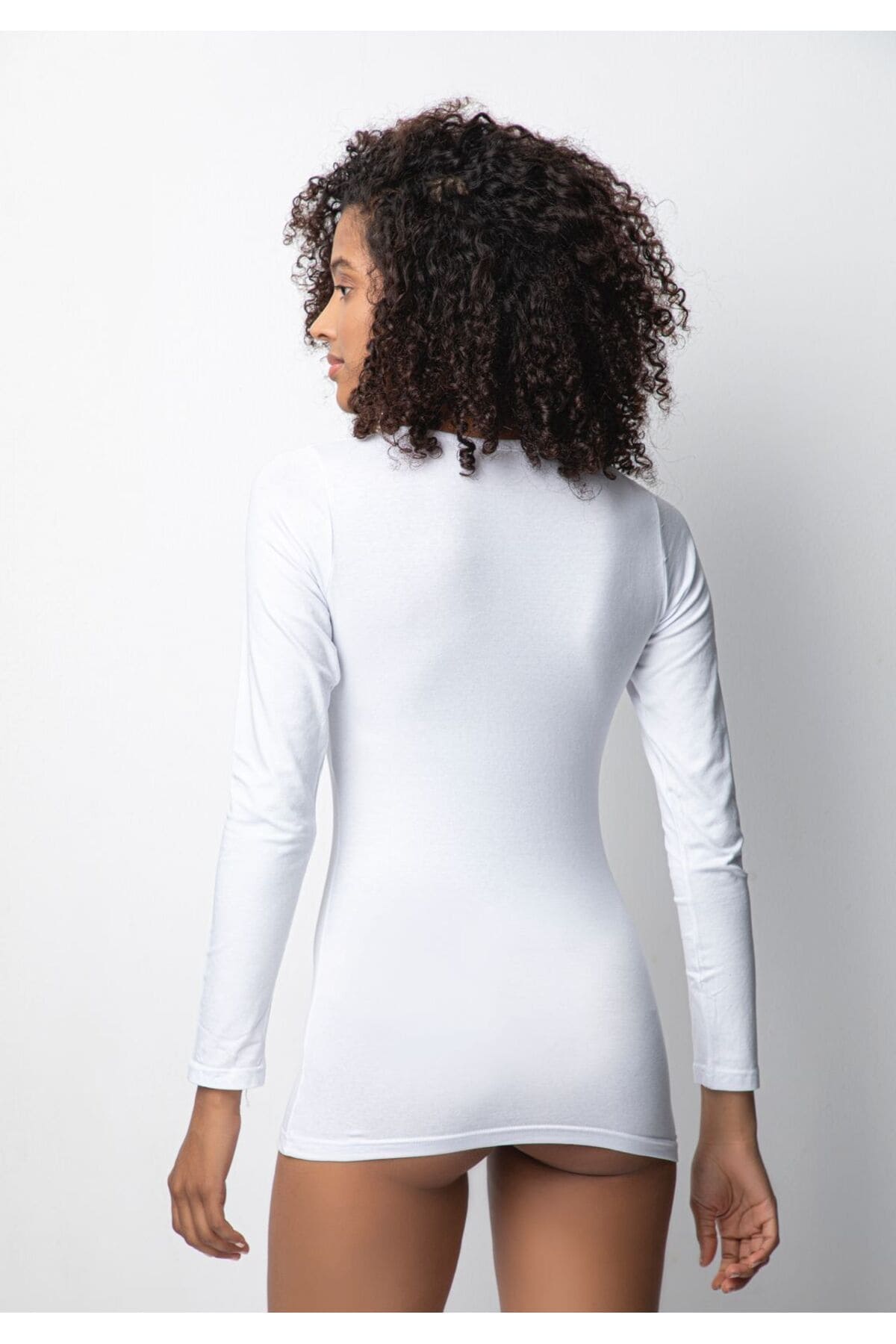 Nefes Alabilir Uzun Kollu Body Donex 3225 - Beyaz