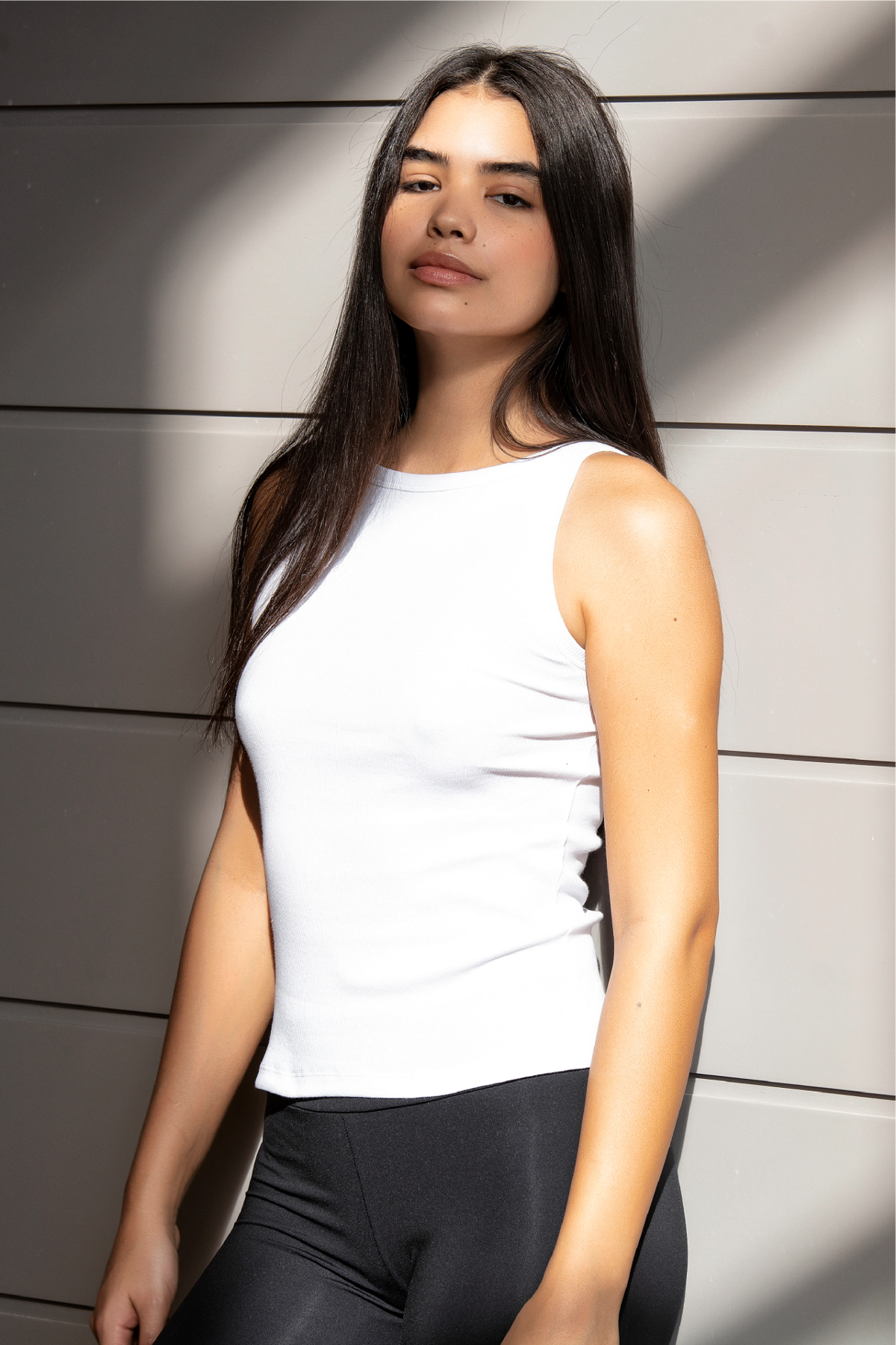 Pamuklu Fitilli Halter Yaka Kadın Atlet Türen 3403 - Beyaz