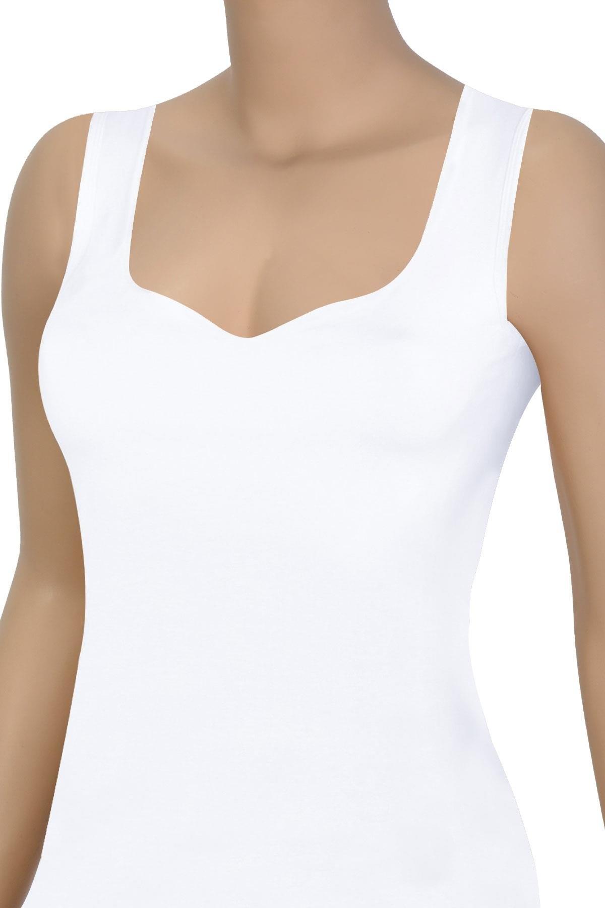 Öts İç Giyim Kalp Yaka Kalın Askılı Pamuklu Atlet Öts 3159 - Görsel 2