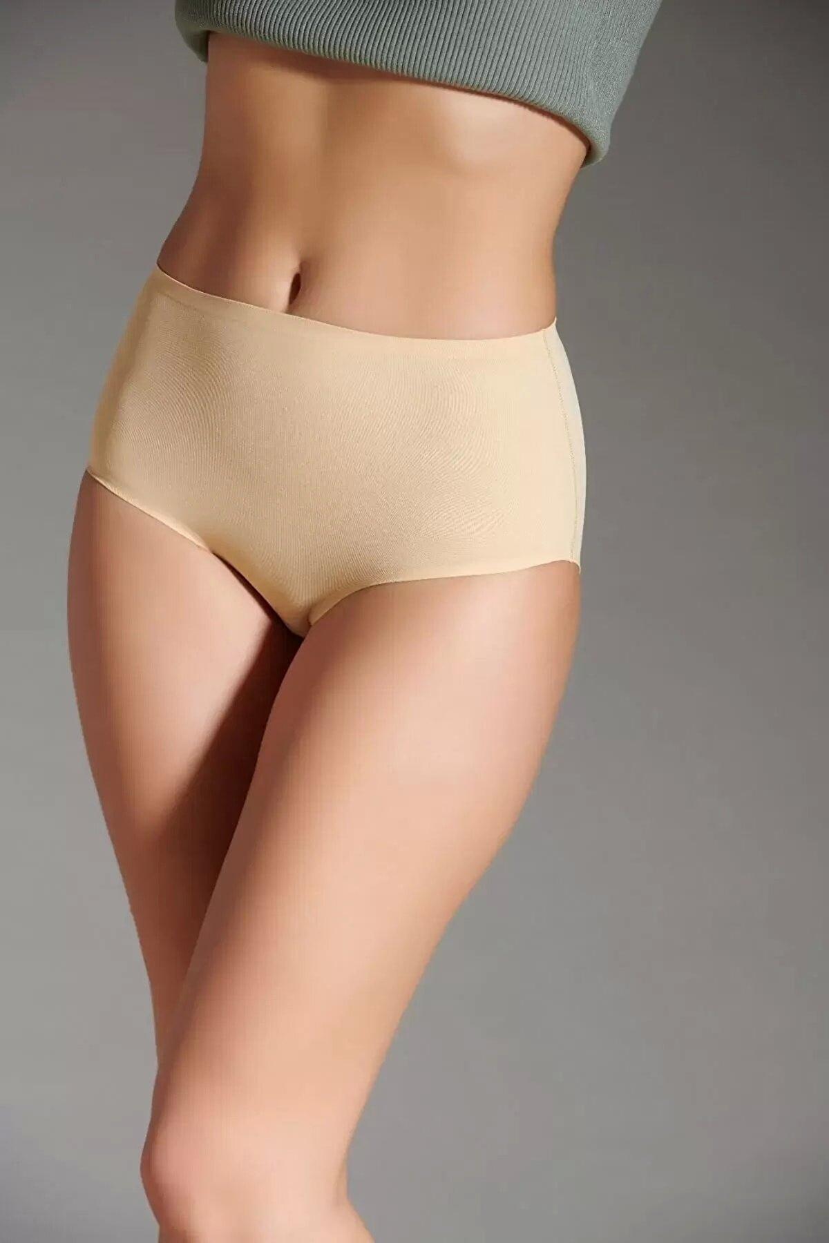 Yüksek Bel Destekli Lazer Kesim Bato Slip Eros 1002 - Ten