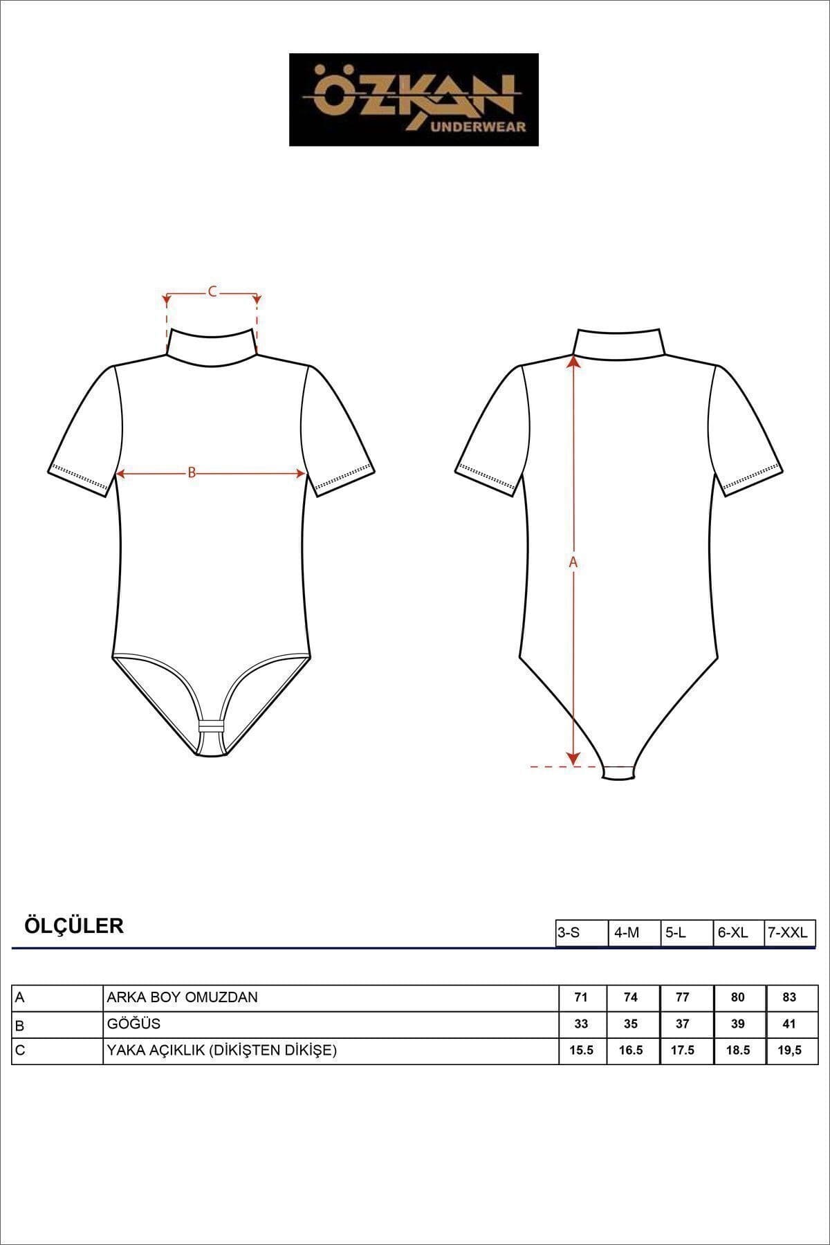 Pamuklu Penye Dik Yaka Body Özkan 0627 - Ten