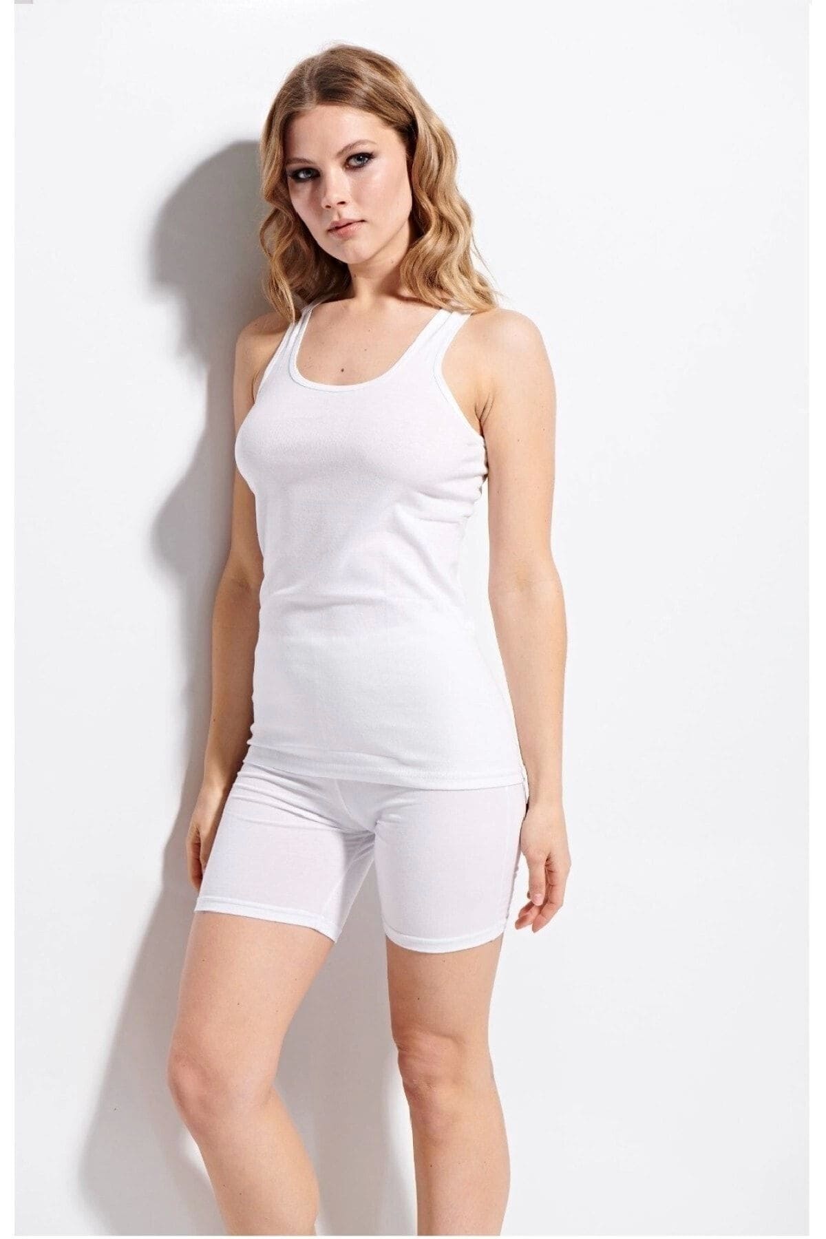 Pamuklu Nefes Alan Sporcu Atlet Kolcu 2550 - Beyaz