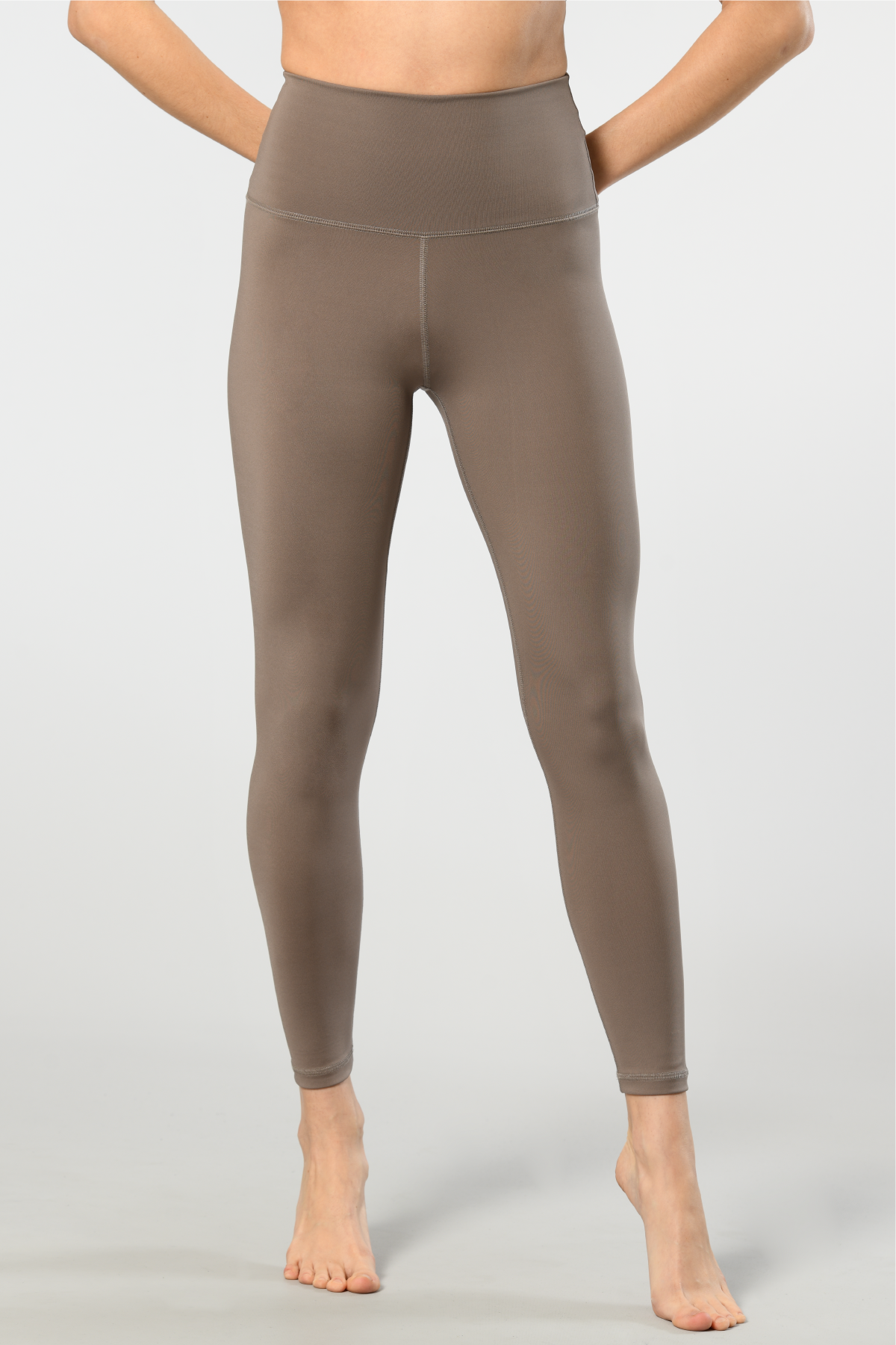 Yüksek Bel Esnek Kadın Tayt Türen 3703 - Vizon