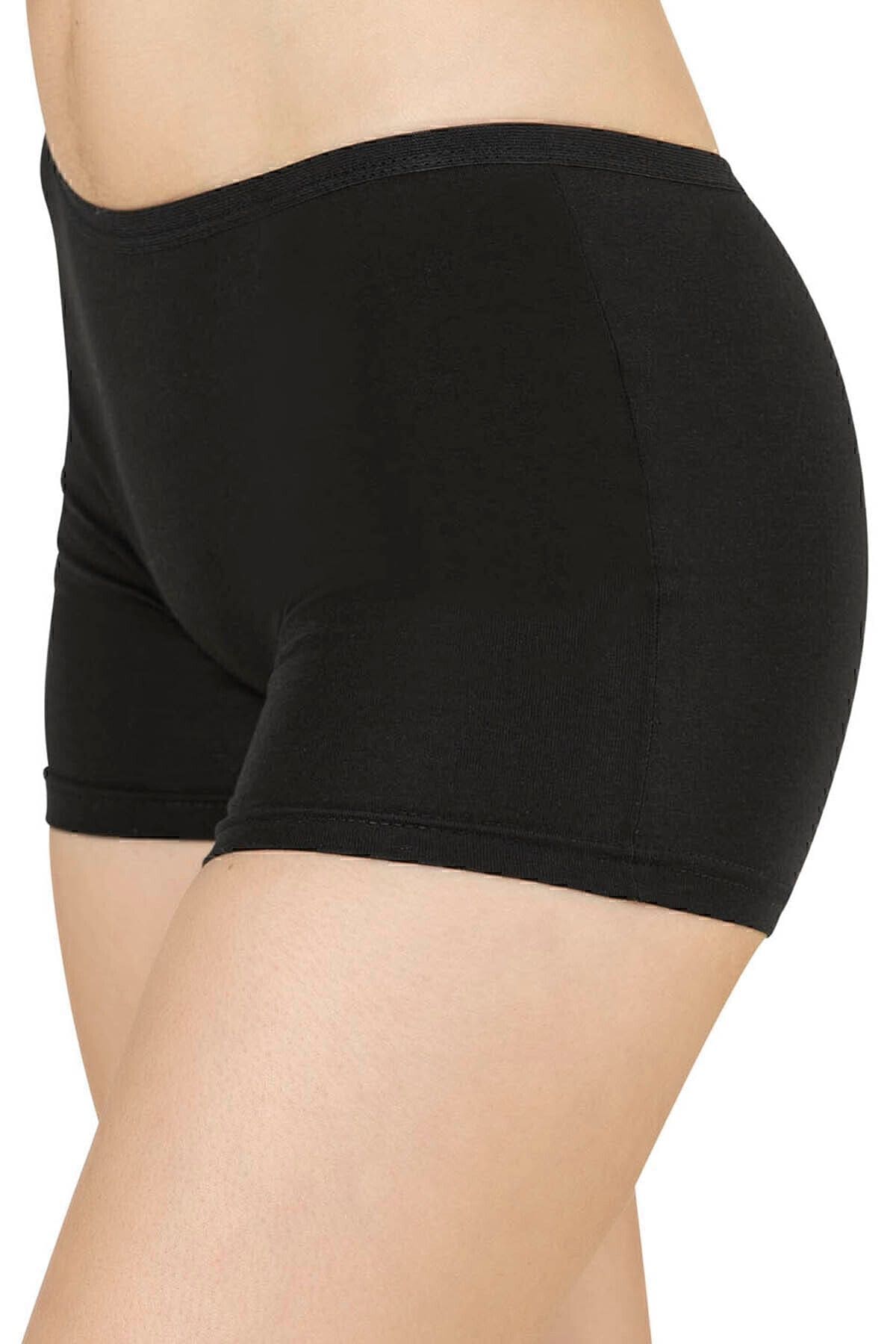 Yüksek Bel Pamuklu Boxer Külot Özkan 0412 - Siyah