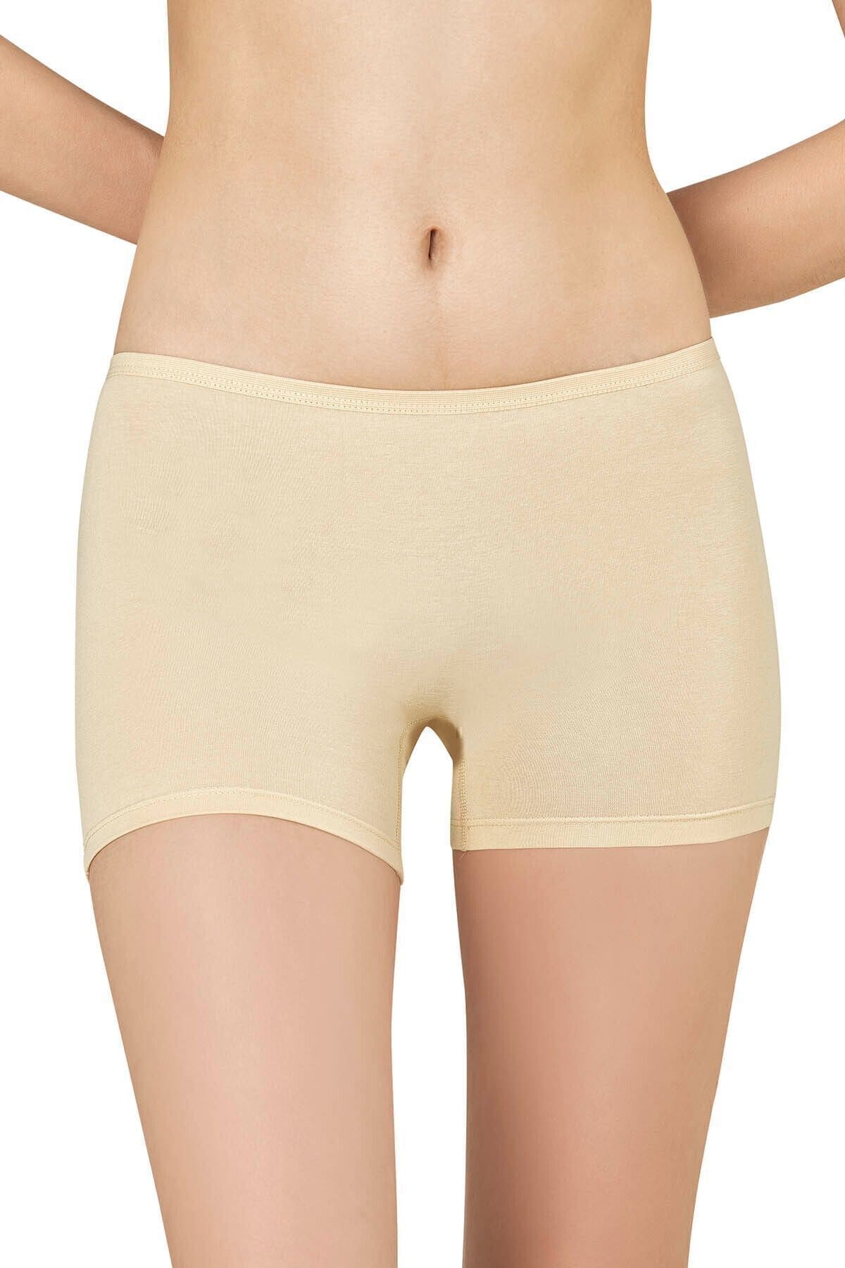 Yüksek Bel Pamuklu Boxer Külot Özkan 0412 - Ten