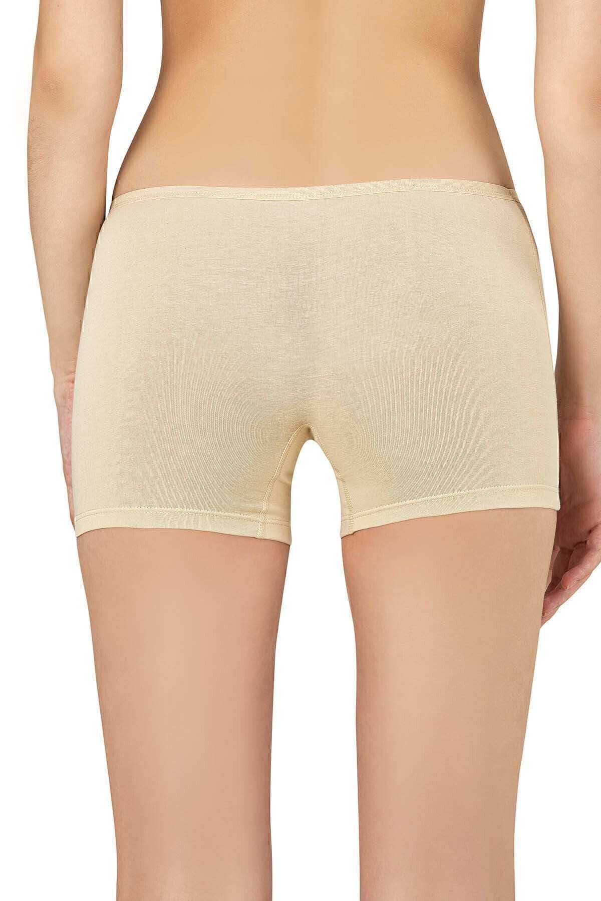 Yüksek Bel Pamuklu Boxer Külot Özkan 0412 - Ten