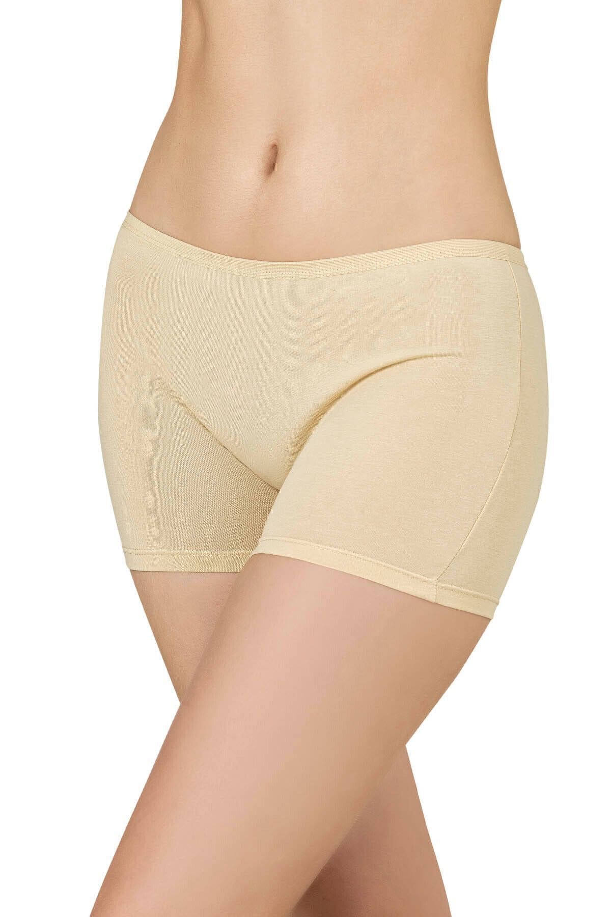 Yüksek Bel Pamuklu Boxer Külot Özkan 0412 - Ten