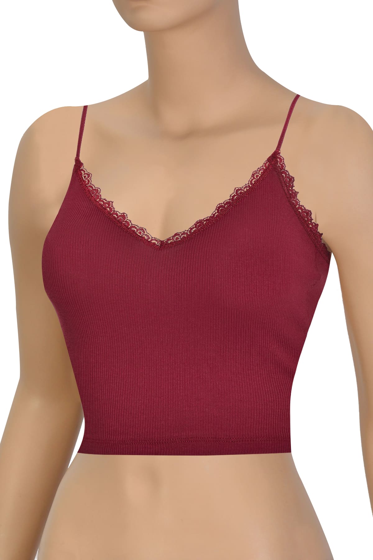 Pamuklu Esnek Fitilli Sütyen Öts 3128 - Bordo