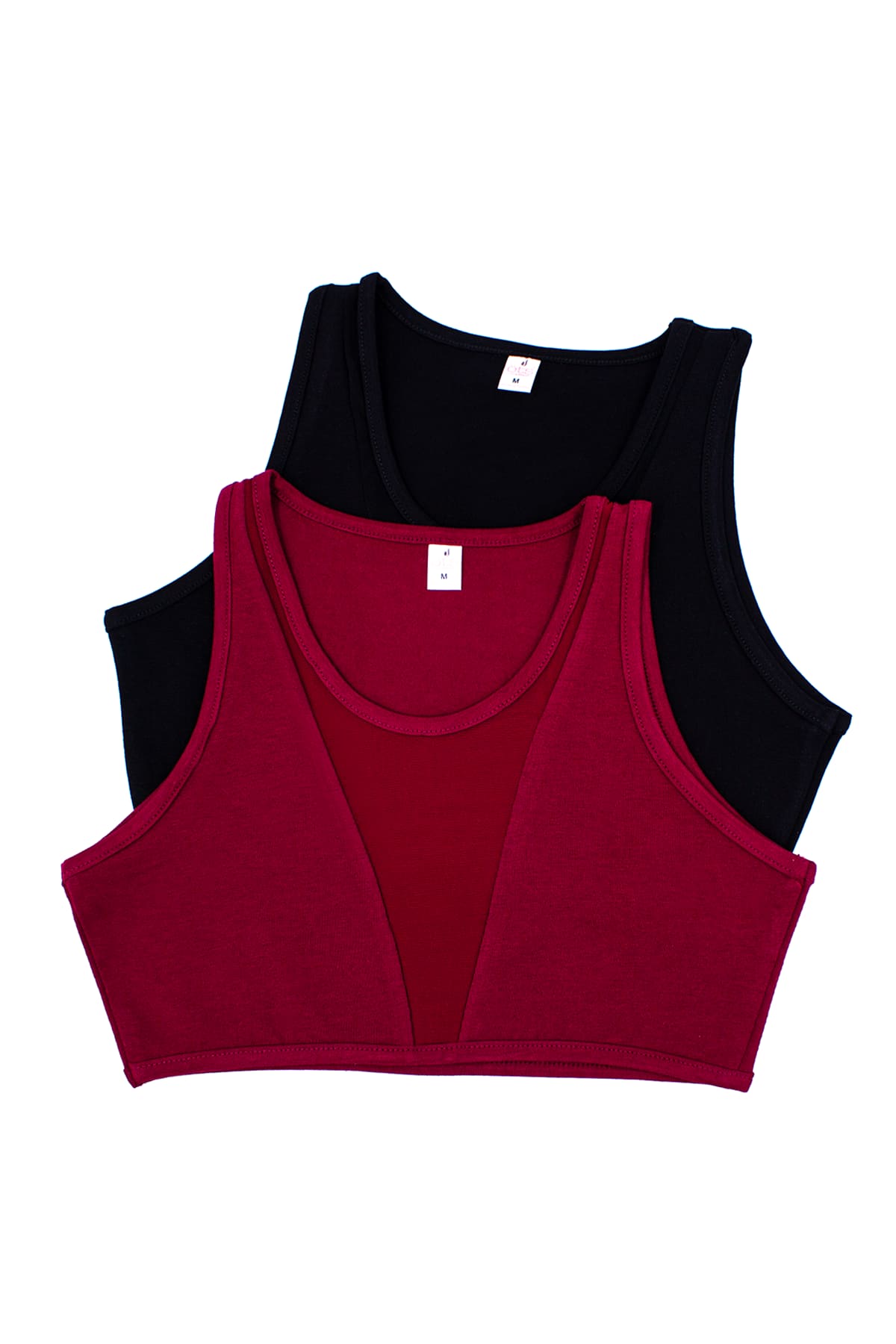 Pamuklu Esnek Tüllü Rahat Büstiyer Öts 6077 - Bordo