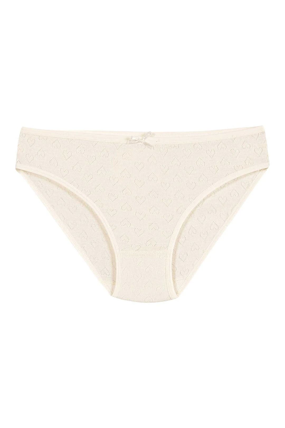 Yüksek Bel Pamuk Kadın Bikini Külot Ekru 6'lı Paket Yıldız 3577 - Ekru