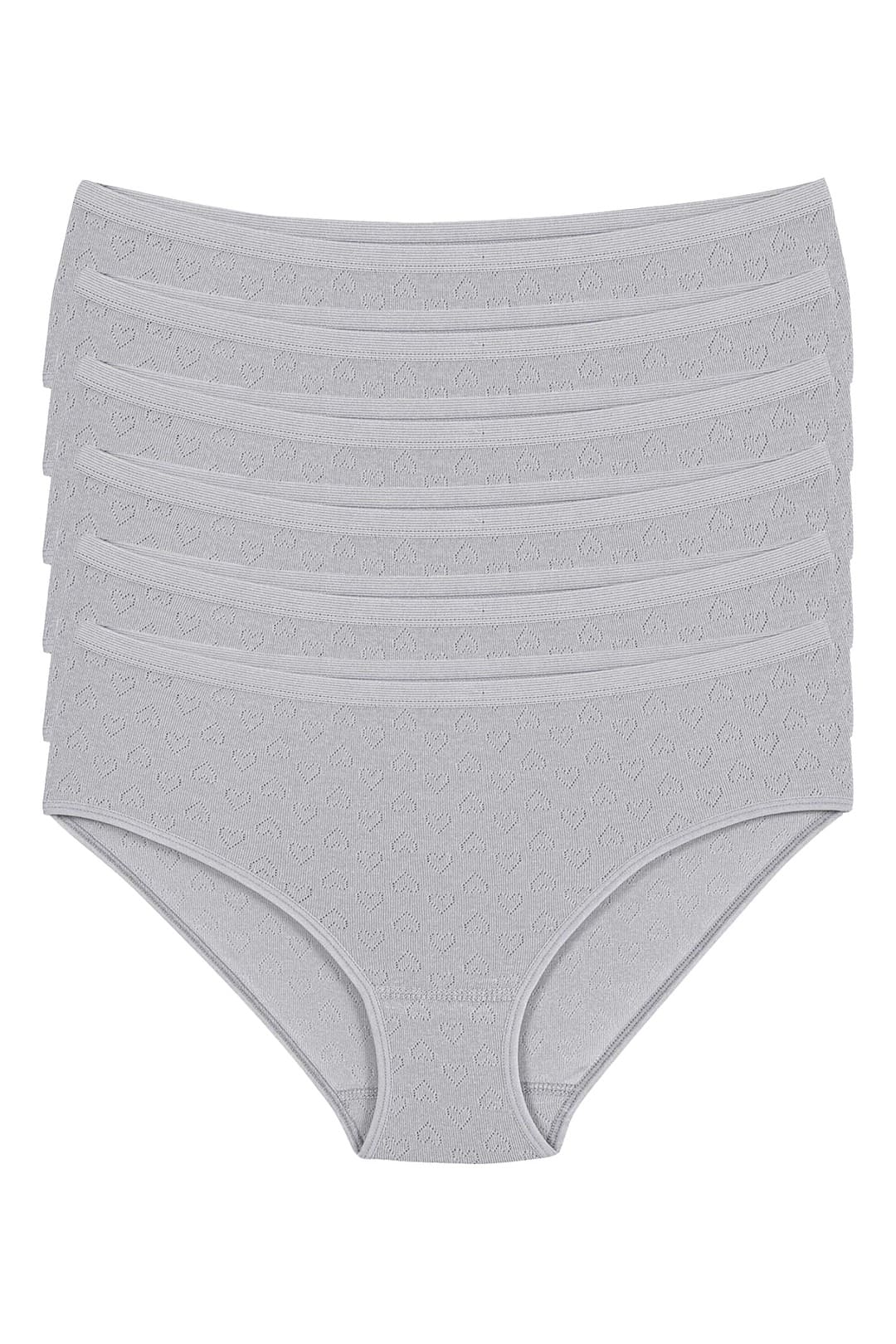 Yüksek Bel Pamuklu Bato Külot Bej Yıldız 3589 - Gri