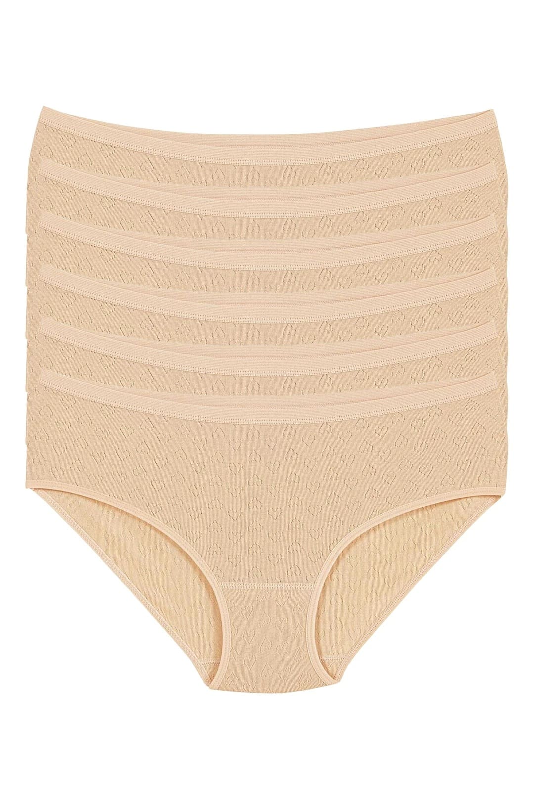 Pamuklu Yüksek Bel Bato Külot Siyah Yıldız 3591 - Ten